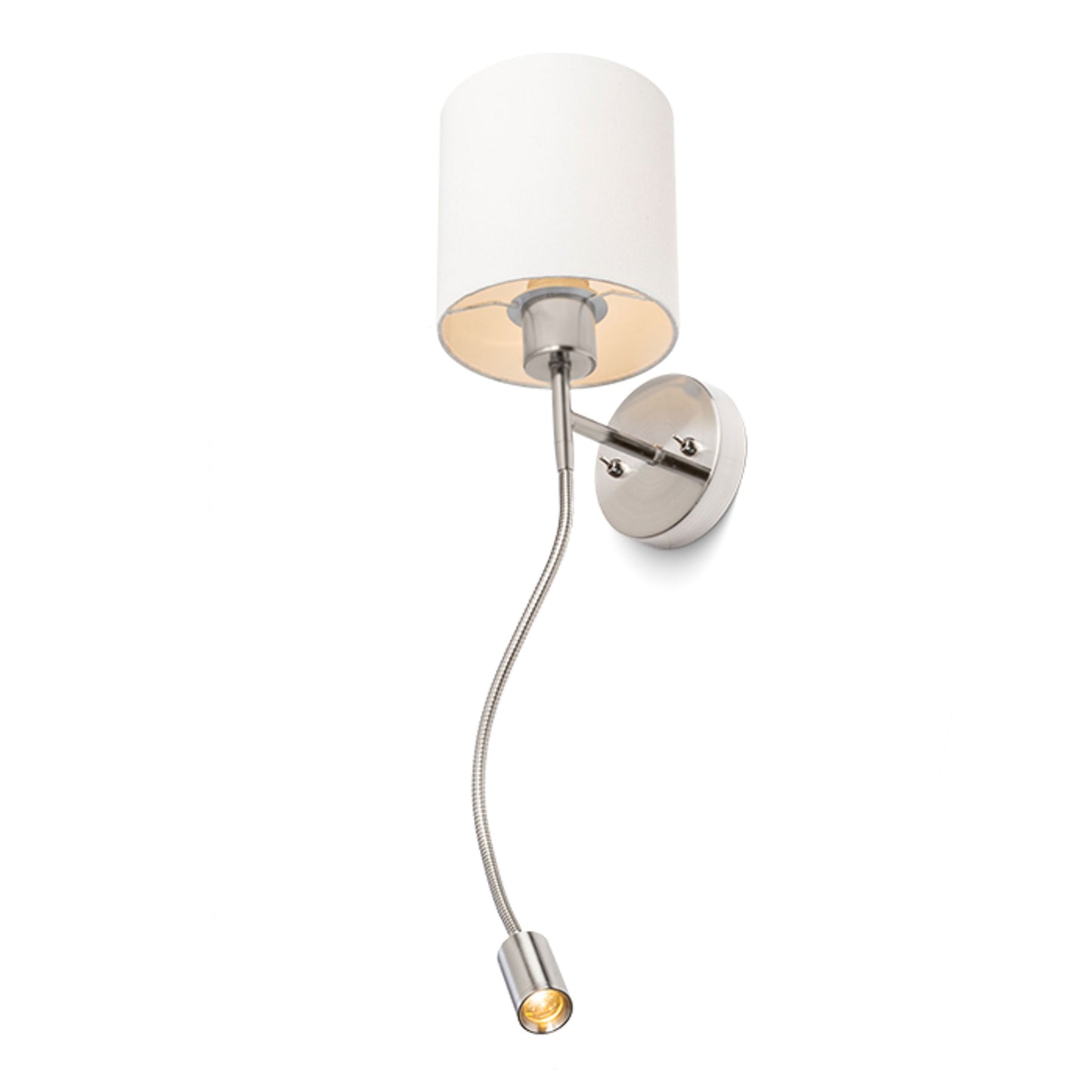 RENDL wall lamp VERSA wall with shade white matt nickel 230V LED E27 LED 15+3W 40° 3000K R10580 3