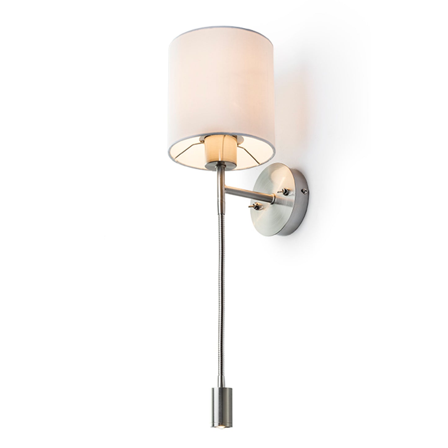 RENDL wall lamp VERSA wall with shade white matt nickel 230V LED E27 LED 15+3W 40° 3000K R10580 4