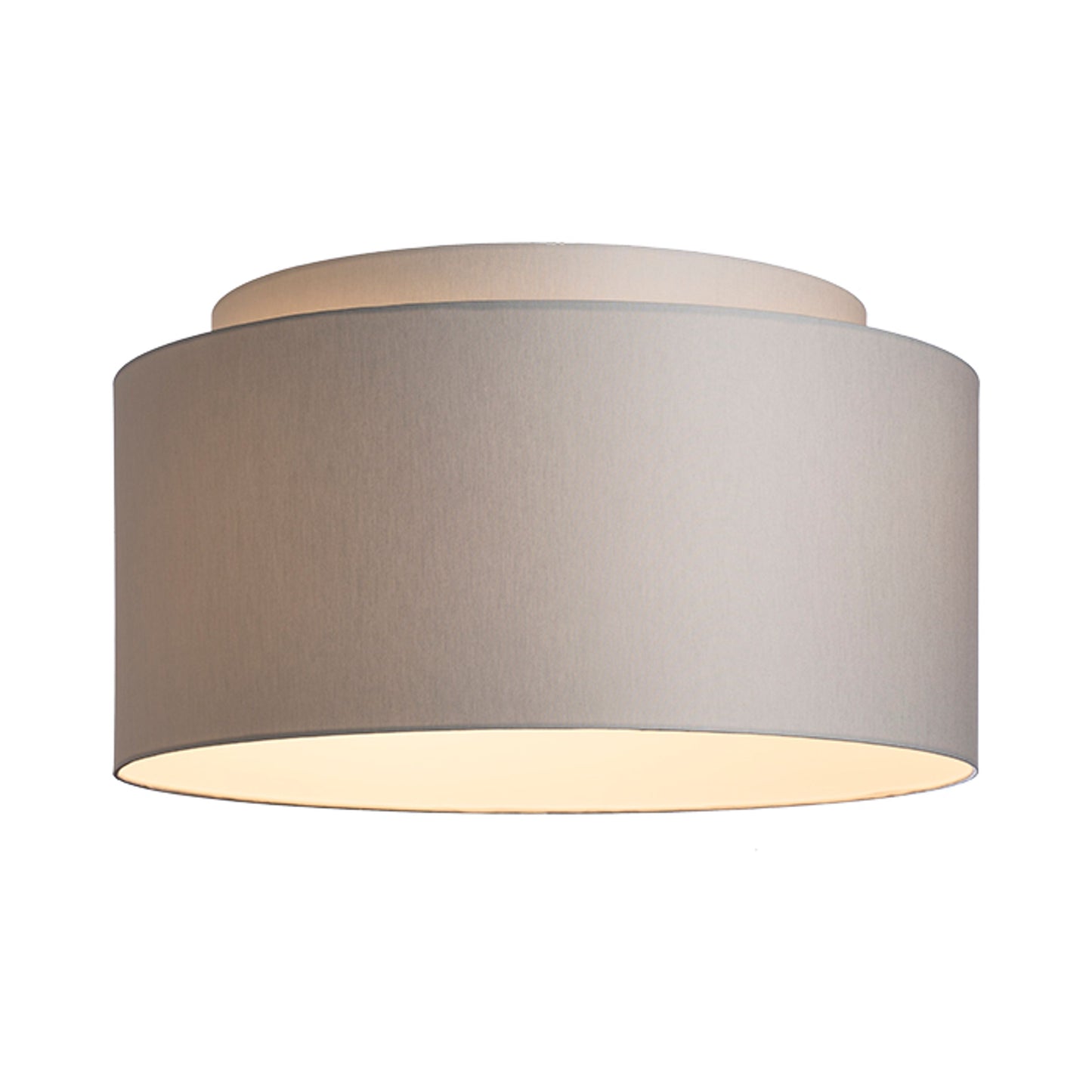 RENDL shades, shade bases, pendent sets DOUBLE 55/30 shade Chintz light grey/white PVC max. 23W R11554 2