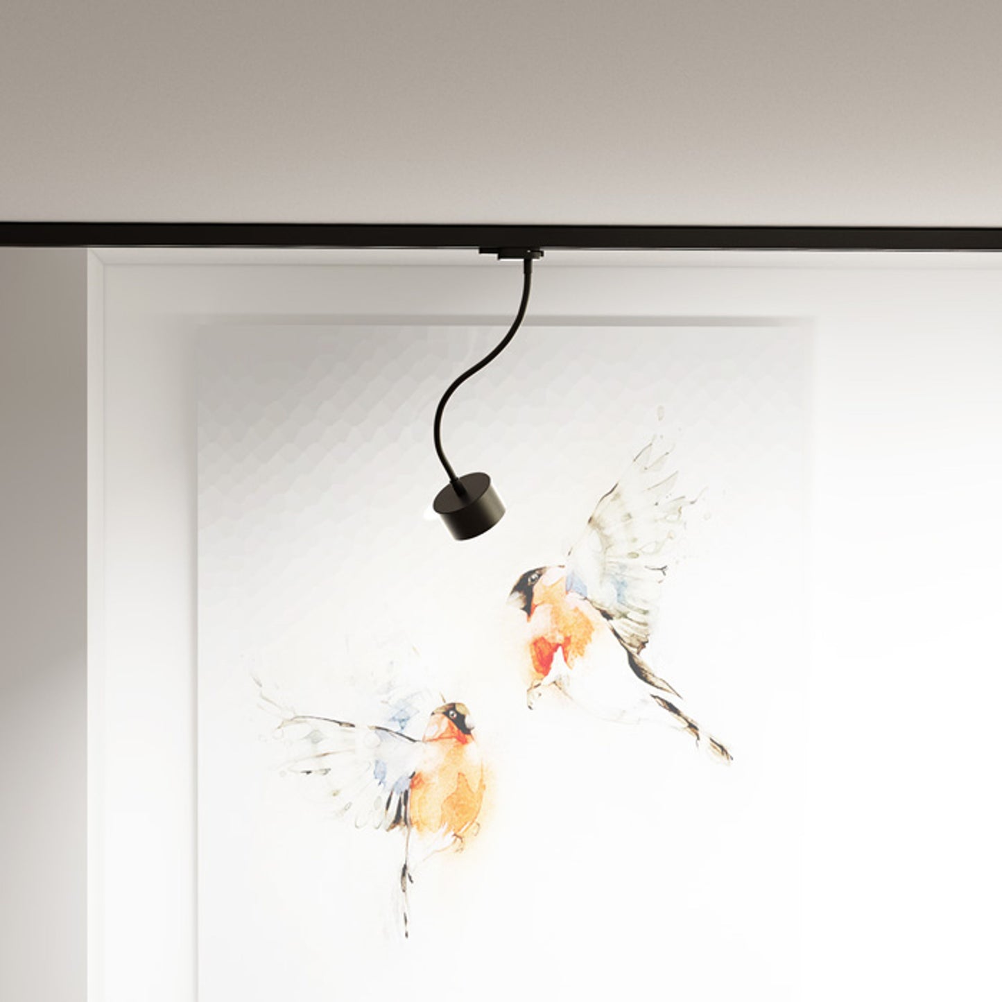 RENDL 3-circuit track system PIXIE on goose neck for 3-circuit tracks black 230V LED GX53 7W R11769 9