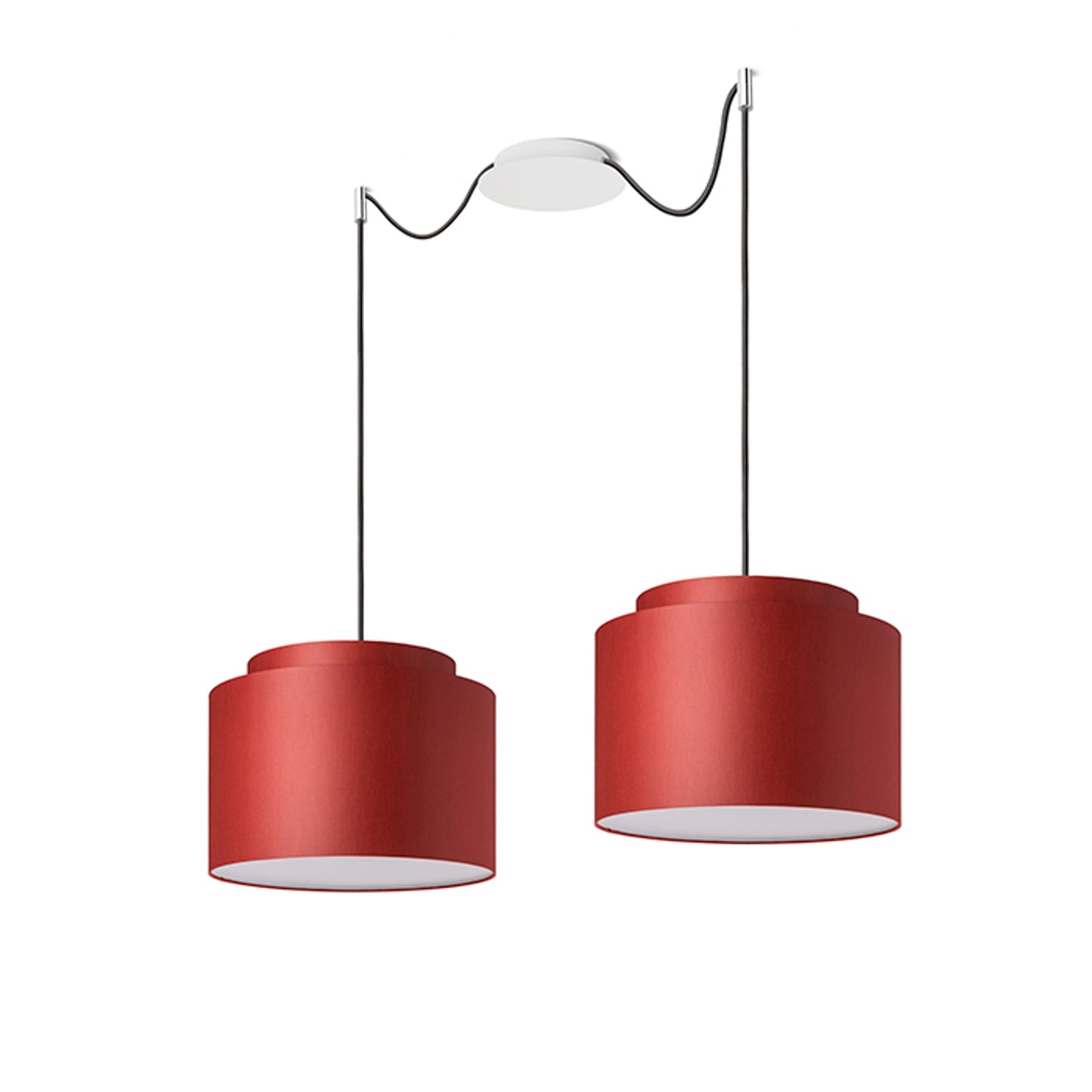 RENDL shades, shade bases, pendent sets KOMBIX 2 pendant set WB+BC+CHF 230V LED E27 2x15W R11778 4