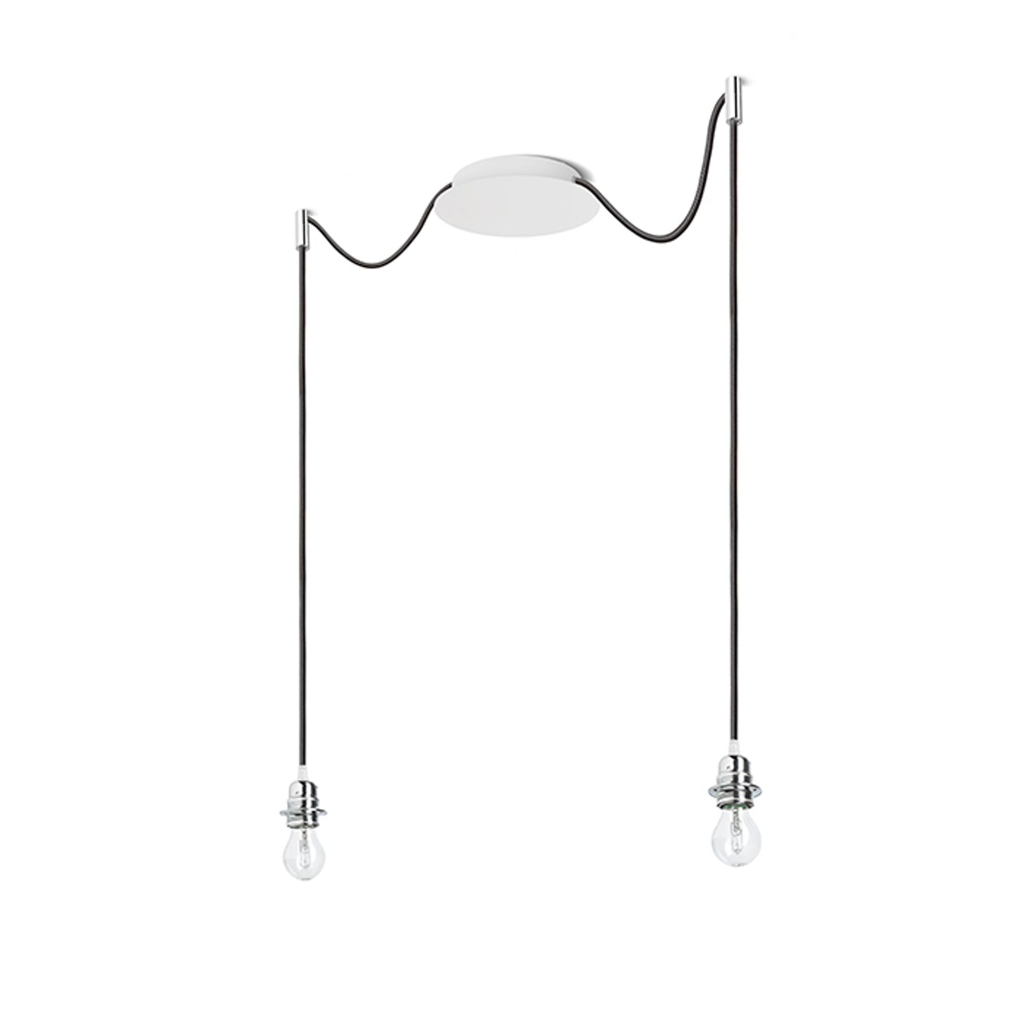 RENDL shades, shade bases, pendent sets KOMBIX 2 pendant set WB+BC+CHF 230V LED E27 2x15W R11778 6