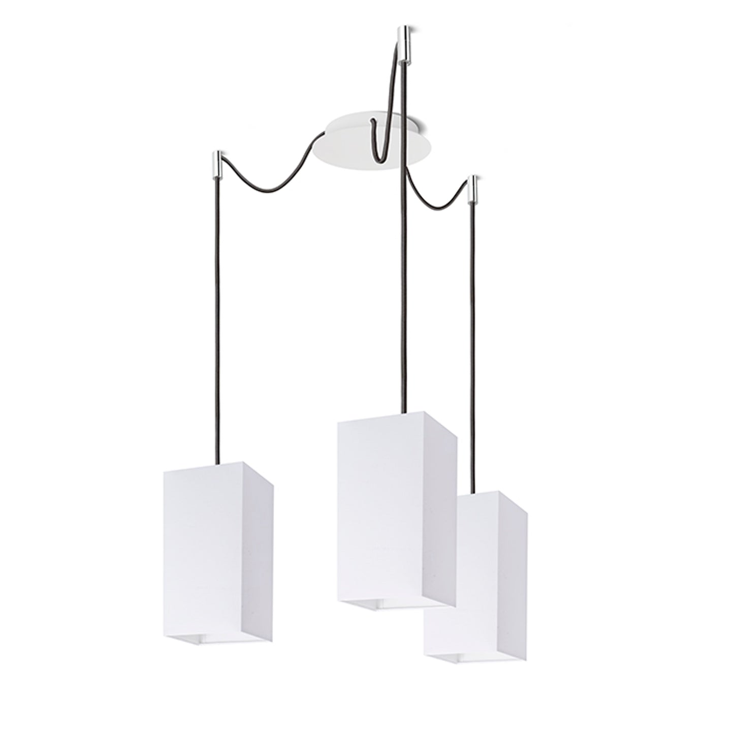 RENDL shades, shade bases, pendent sets KOMBIX 3 pendant set WB+BC+CHF 230V LED E27 3x15W R11779 4