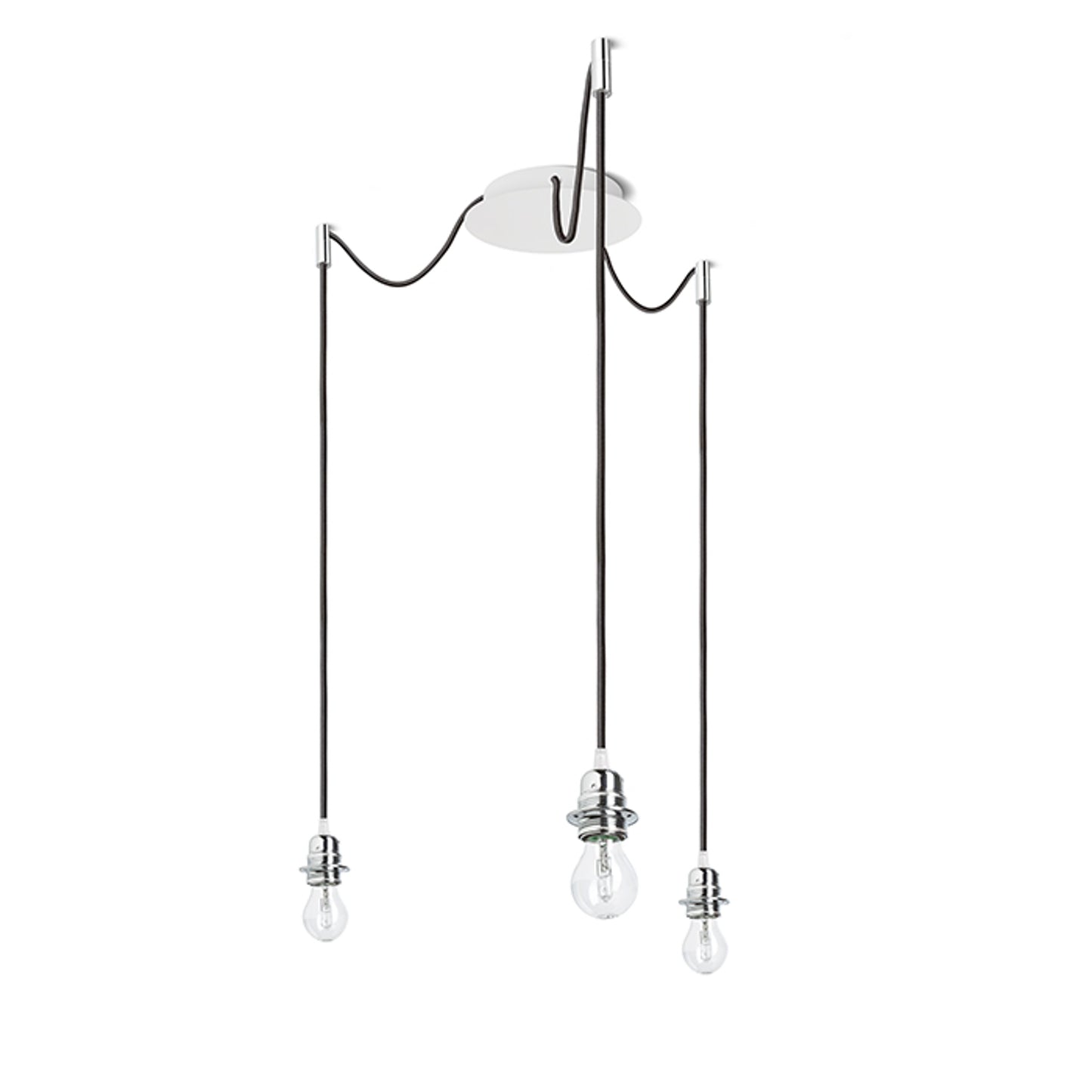 RENDL shades, shade bases, pendent sets KOMBIX 3 pendant set WB+BC+CHF 230V LED E27 3x15W R11779 6