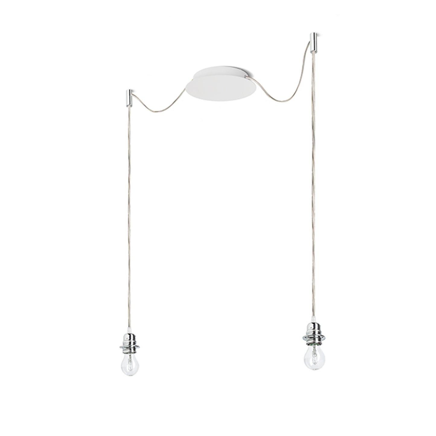 RENDL shades, shade bases, pendent sets KOMBIX 2 pendant set WB+TC+CHF 230V LED E27 2x15W R11781 3