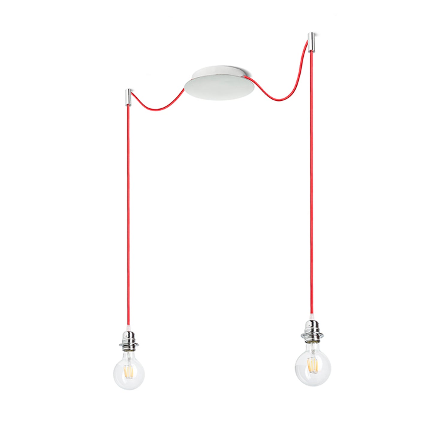 RENDL shades, shade bases, pendent sets KOMBIX 2 pendant set CHB+RC+CHF 230V LED E27 2x15W R11784 1
