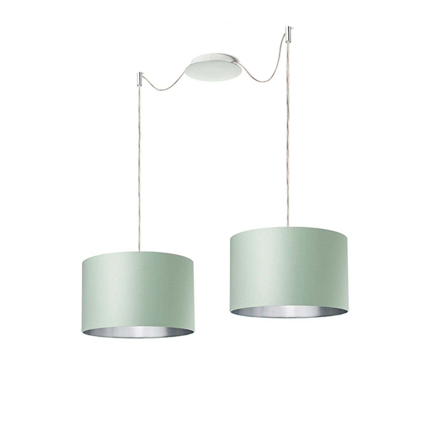 RENDL shades, shade bases, pendent sets KOMBIX 2 pendant set CHB+TC+CHF 230V LED E27 2x15W R11787 3