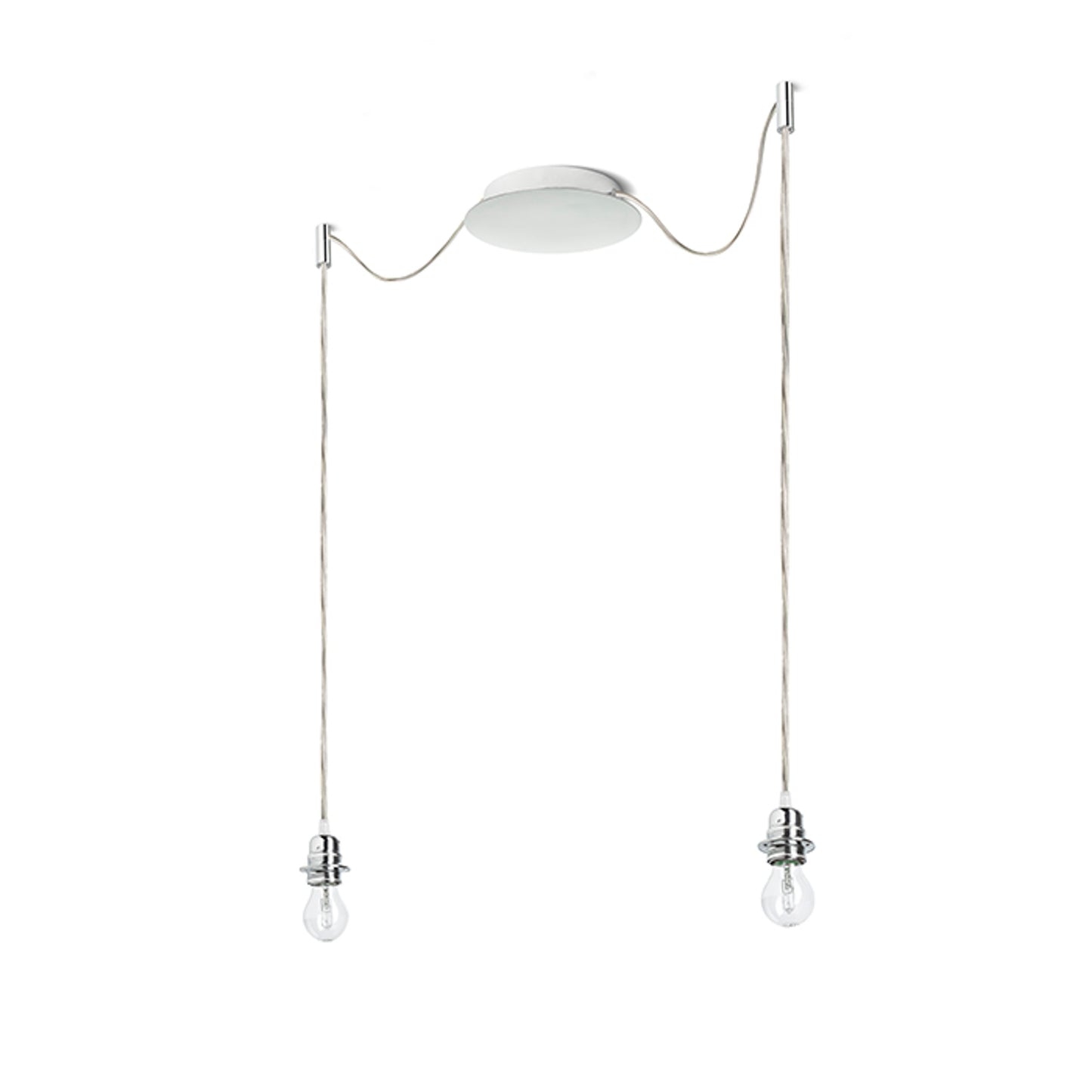 RENDL shades, shade bases, pendent sets KOMBIX 2 pendant set CHB+TC+CHF 230V LED E27 2x15W R11787 4