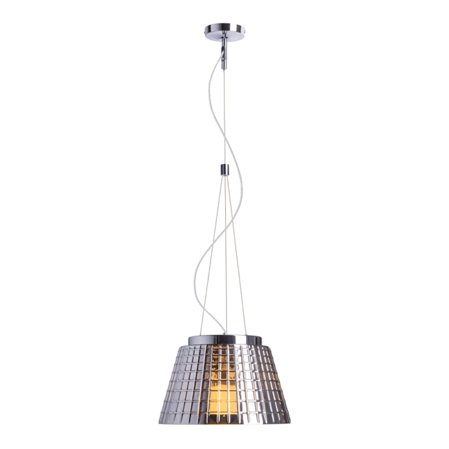 RENDL pendant lamp CORONA pendant chrome-tinted glass 230V LED E27 15W R12055 7