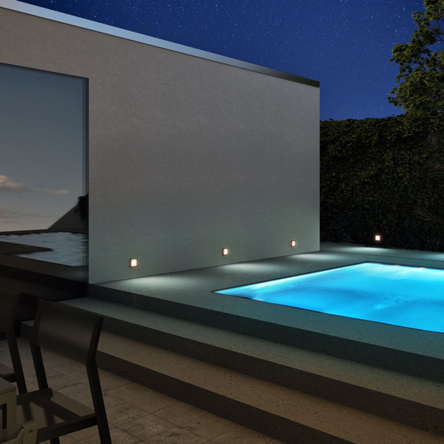 RENDL outdoor lamp DEJAVU SQ 9 recessed black 230V LED 3.5W IP65 3000K r12530 7