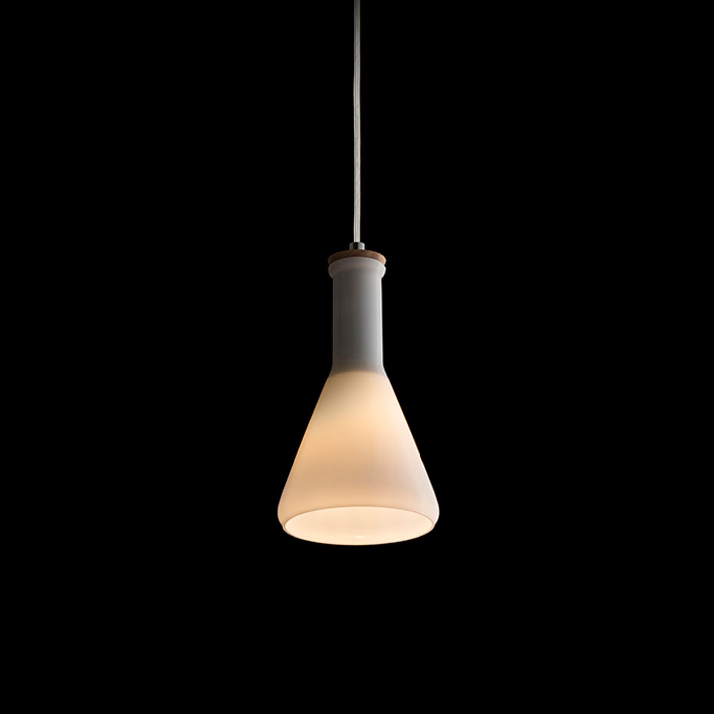 RENDL pendant lamp PULIRE CON pendant opal-colored glass/wood/chrome 230V LED E14 6W R12663 4