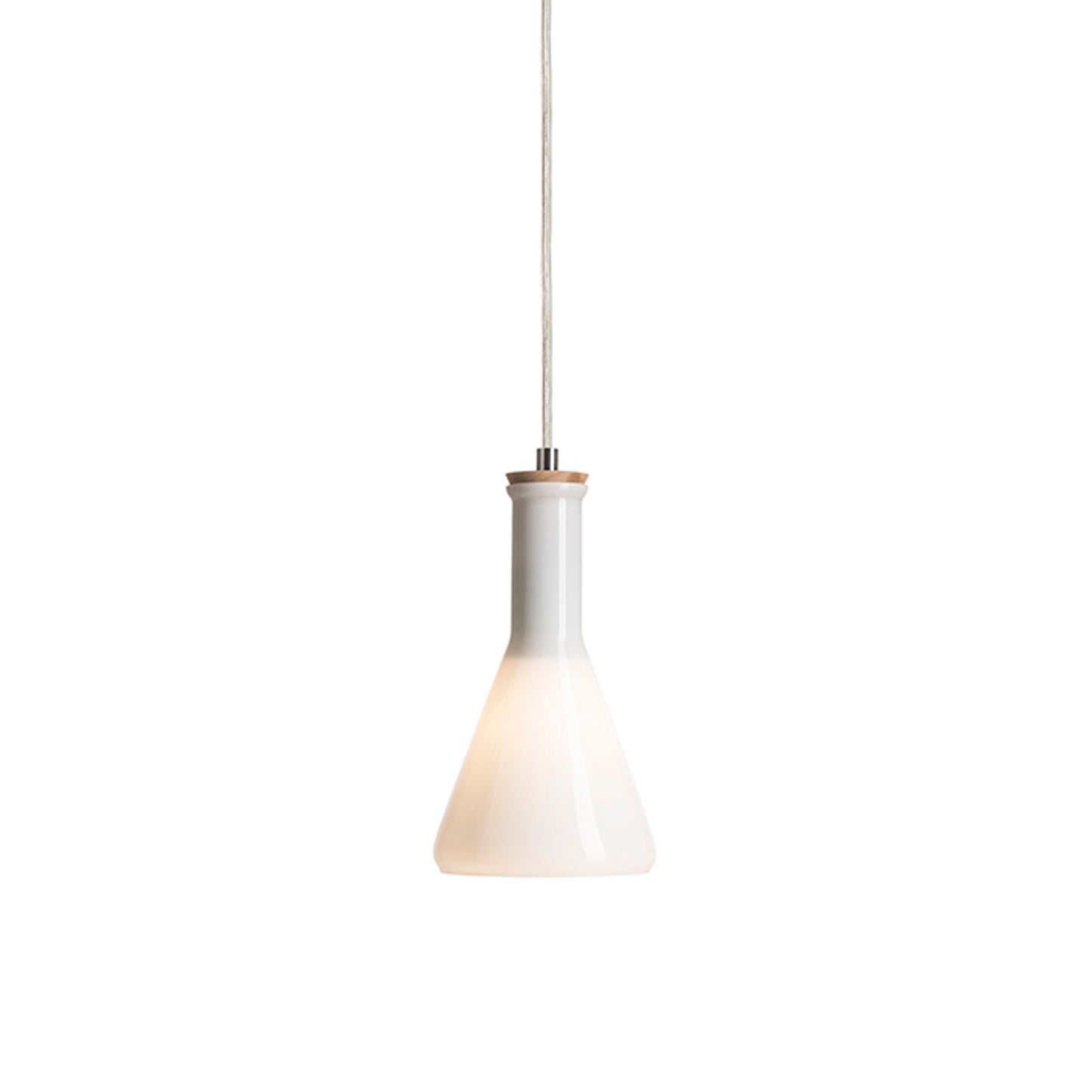 RENDL pendant lamp PULIRE CON pendant opal-colored glass/wood/chrome 230V LED E14 6W R12663 7
