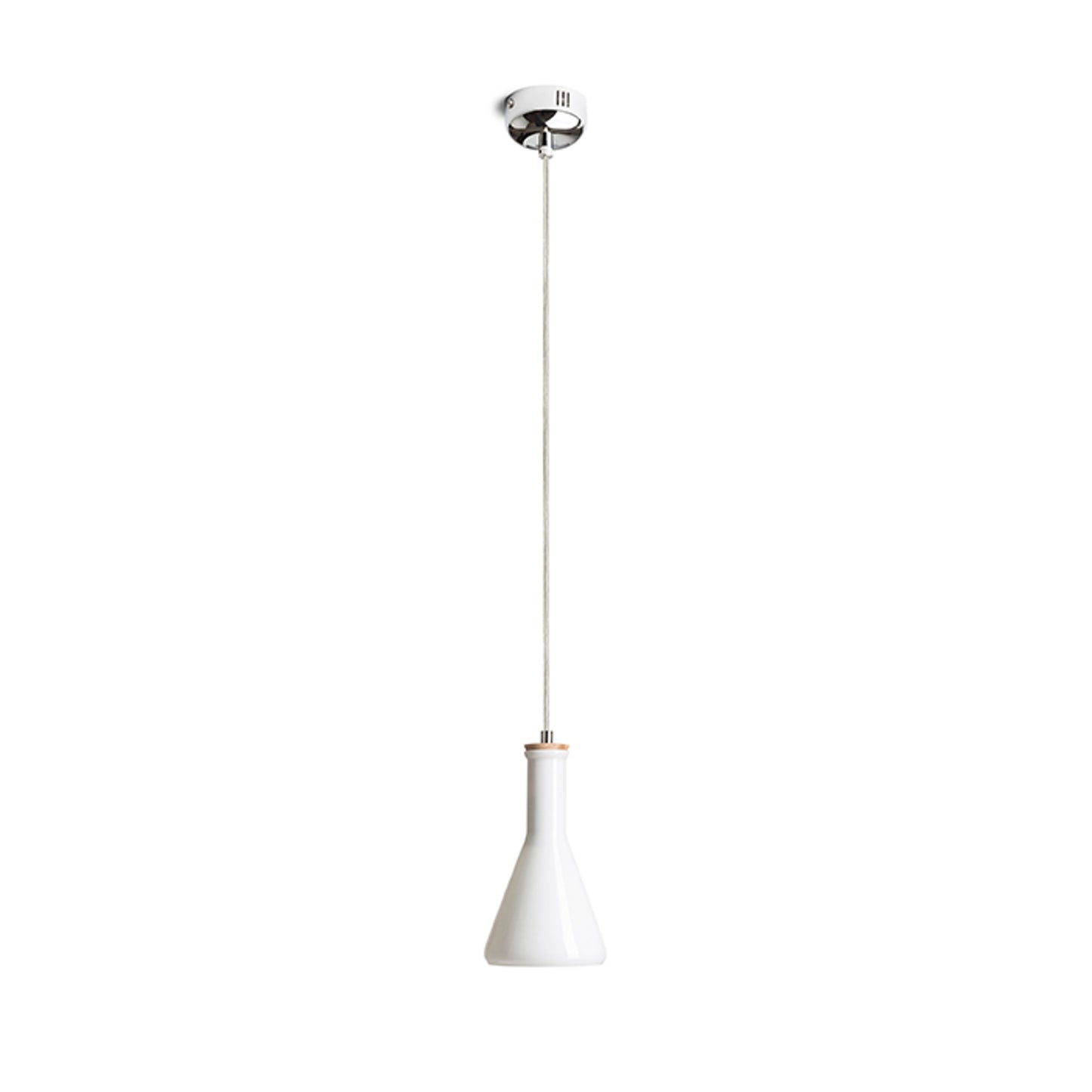 RENDL pendant lamp PULIRE CON pendant opal-colored glass/wood/chrome 230V LED E14 6W R12663 8