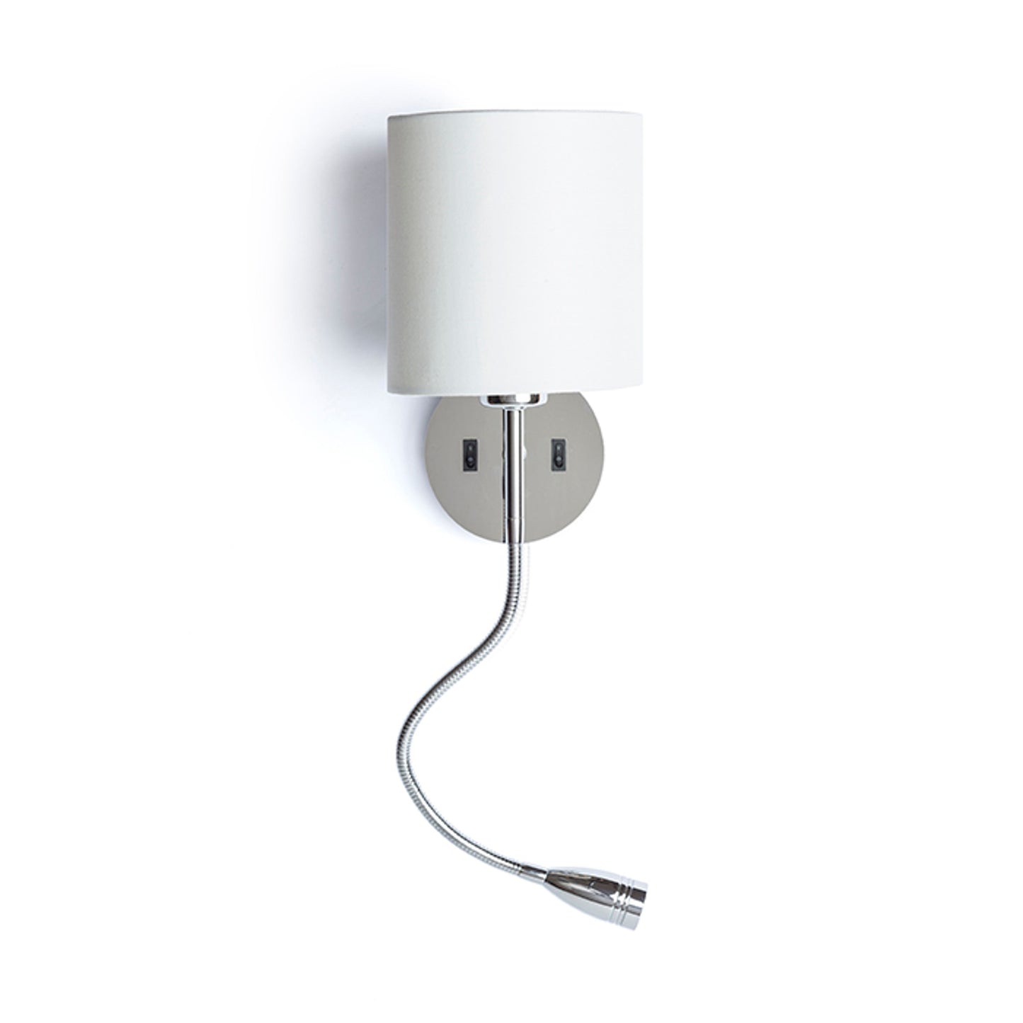 RENDL wall lamp VERSINA with shade white chrome 230V LED E27 LED 15+3W 25° 3000K R12955 4