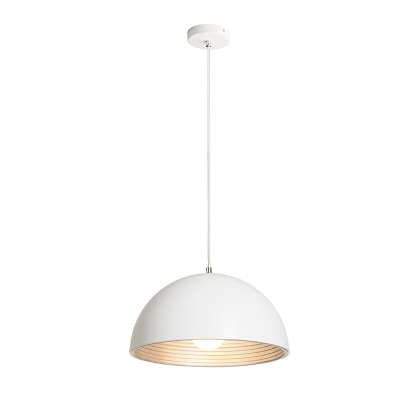 RENDL pendant lamp CARISSIMA 40 pendant matte white/silver grey 230V LED E27 15W R13048 1