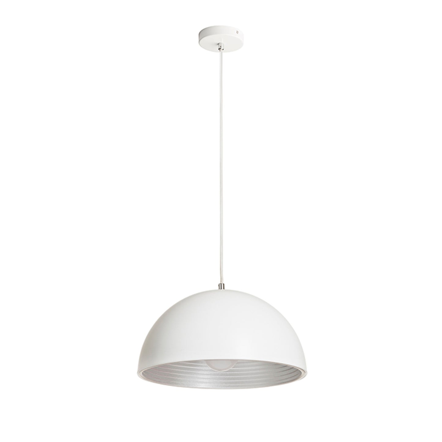 RENDL pendant lamp CARISSIMA 40 pendant matte white/silver grey 230V LED E27 15W R13048 7