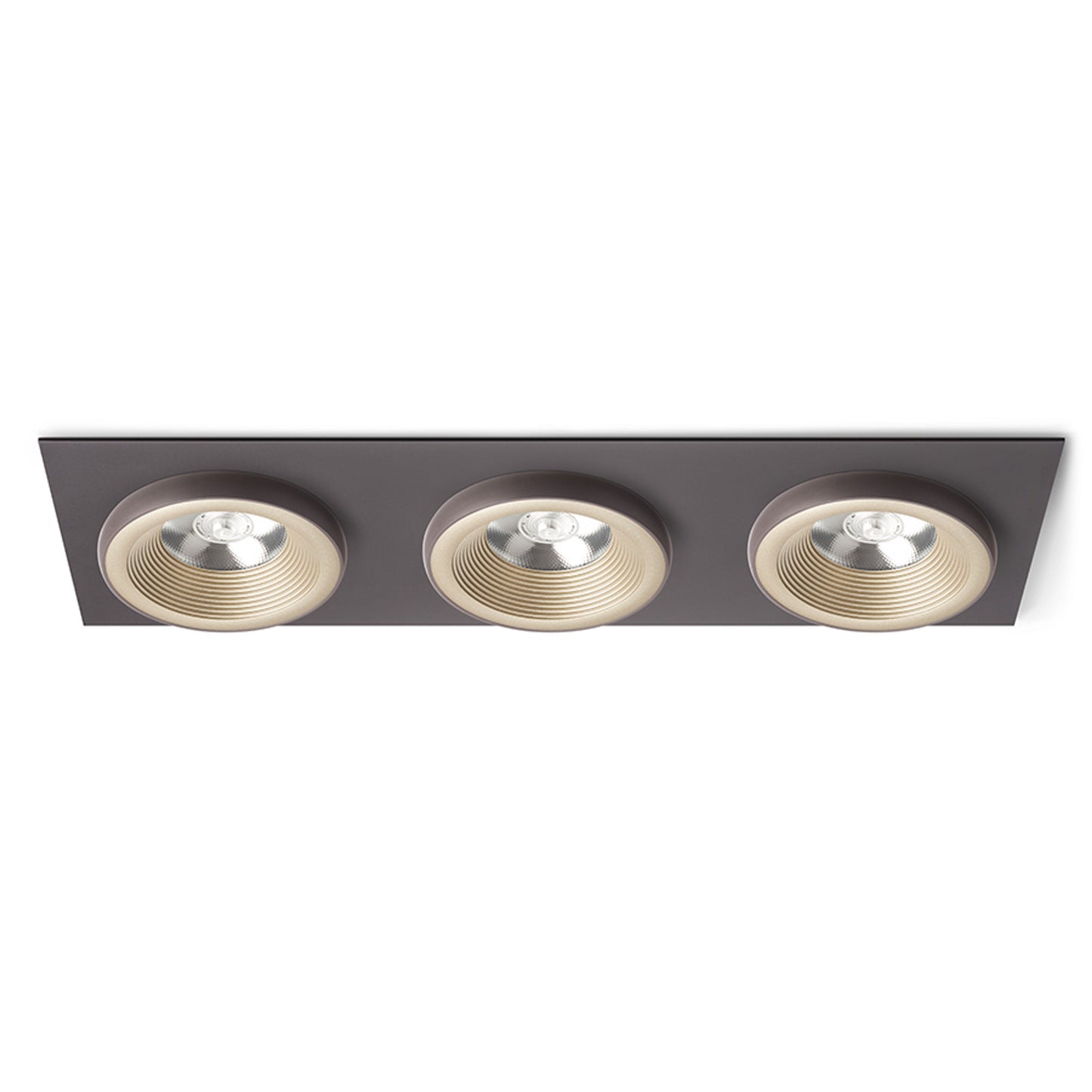 RENDL recessed light SHARM SQ III recessed pearl gold/brown 230V LED 3x10W 24° 3000K R13261 1
