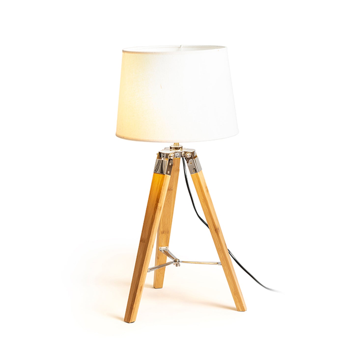 RENDL shades, shade bases, pendent sets ALVIS table base bamboo/chrome 230V LED E27 11W R13339 4