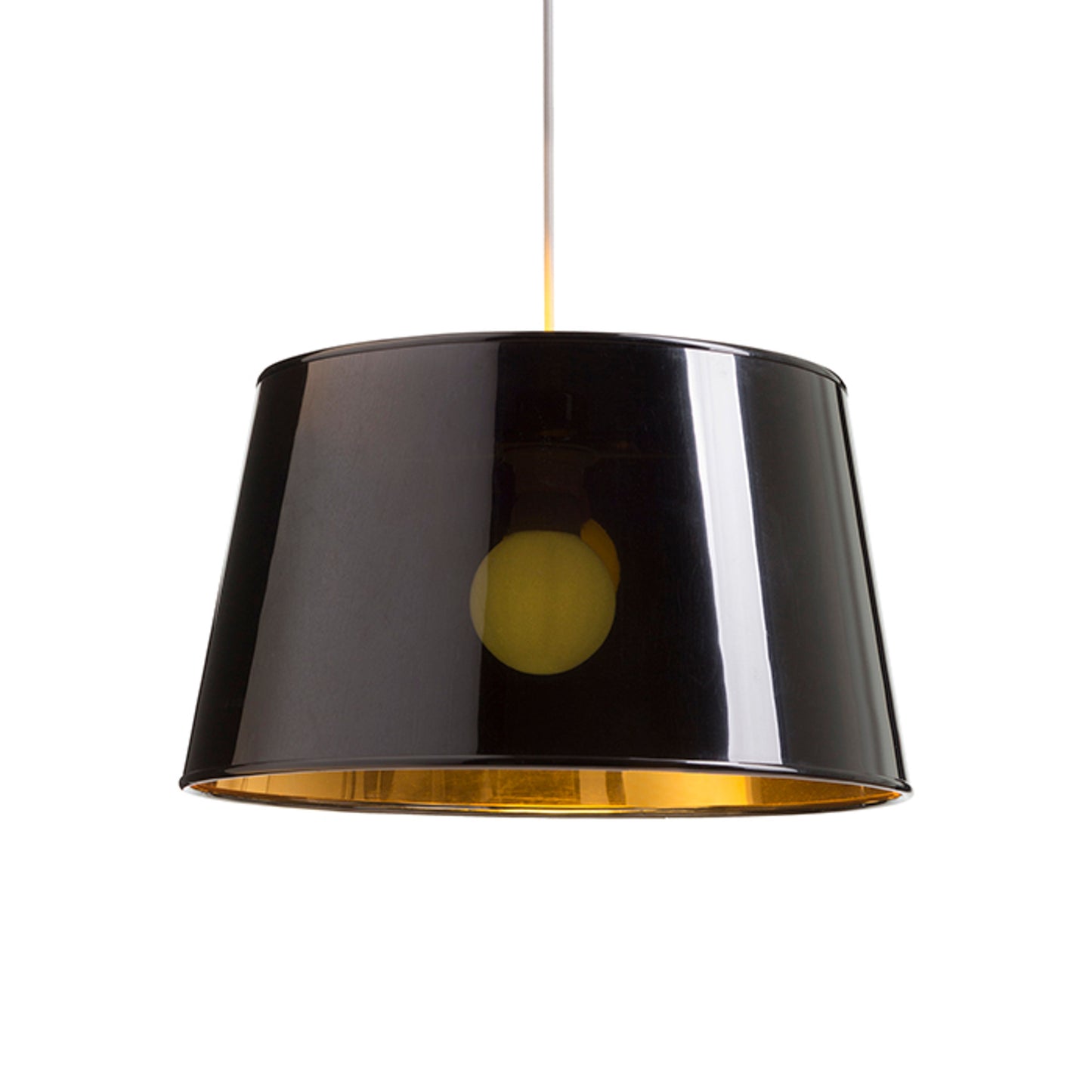 RENDL shades, shade bases, pendent sets RIDICK shade shiny black golden foil max. 20W R13344 2