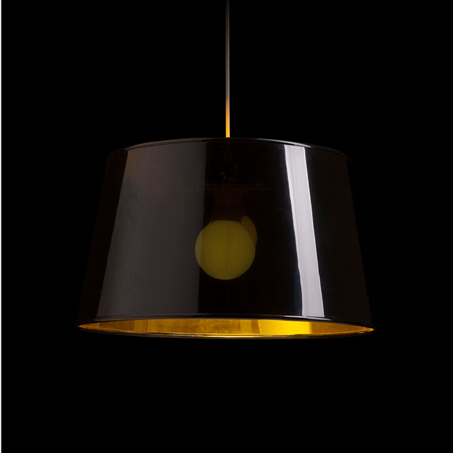 RENDL shades, shade bases, pendent sets RIDICK shade shiny black golden foil max. 20W R13344 5