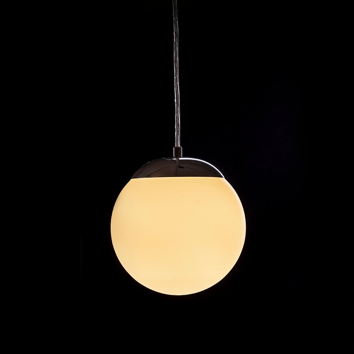 RENDL pendant lamp BOLLY 17 pendant opal-colored glass/chrome 230V LED E27 11W IP44 R13692 4