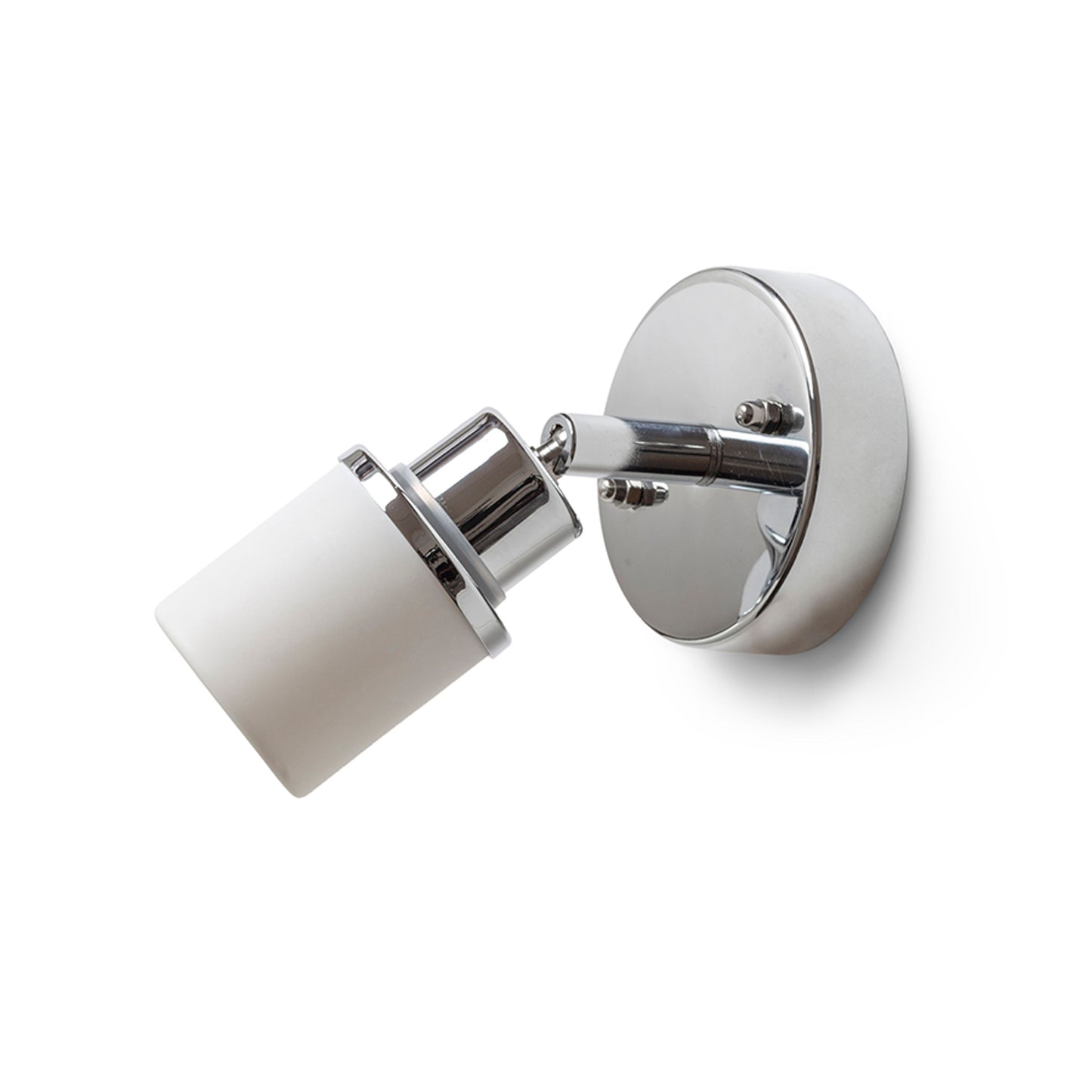 RENDL spotlight LINN I wall opal-colored glass/chrome 230V LED G9 3W IP44 R13695 3