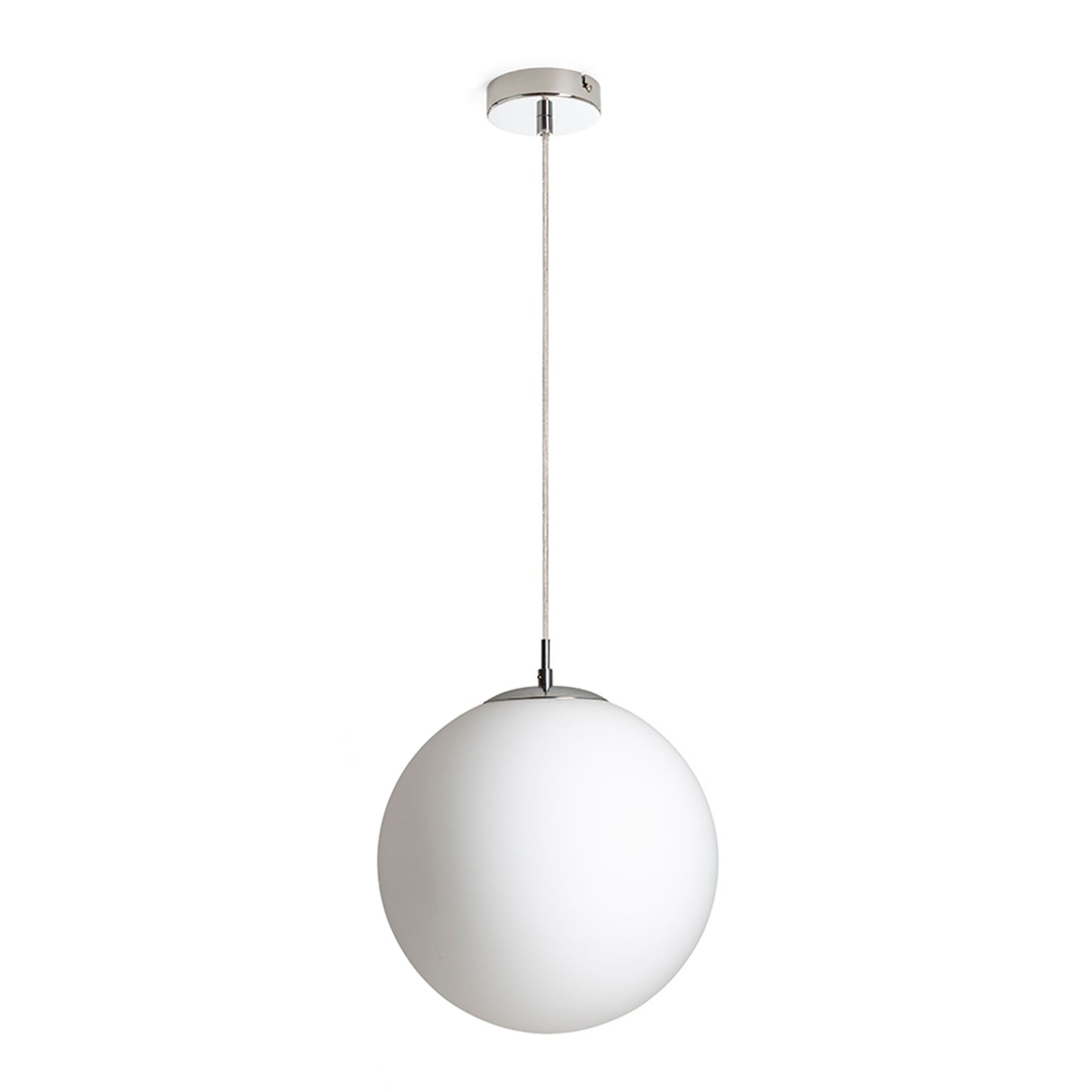 RENDL pendant lamp LUNA 30 pendant opal-colored glass/chrome 230V LED E27 15W R13747 1
