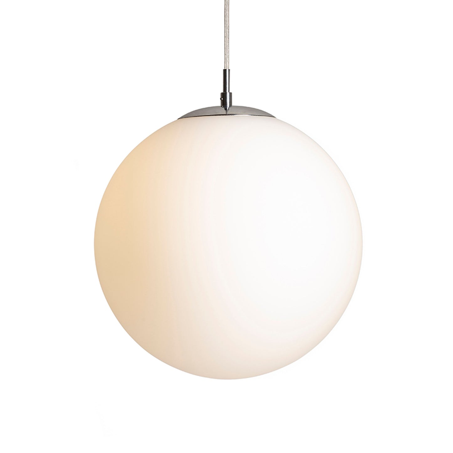 RENDL pendant lamp LUNA 30 pendant opal-colored glass/chrome 230V LED E27 15W R13747 3