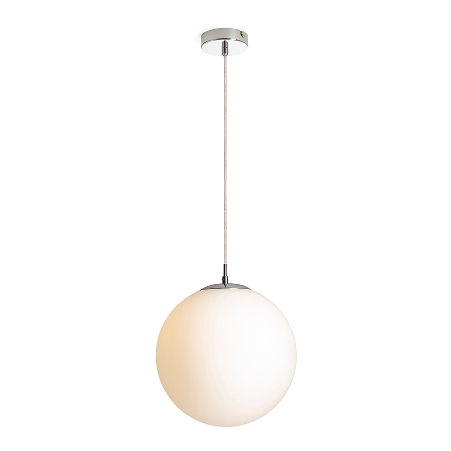 RENDL pendant lamp LUNA 30 pendant opal-colored glass/chrome 230V LED E27 15W R13747 5