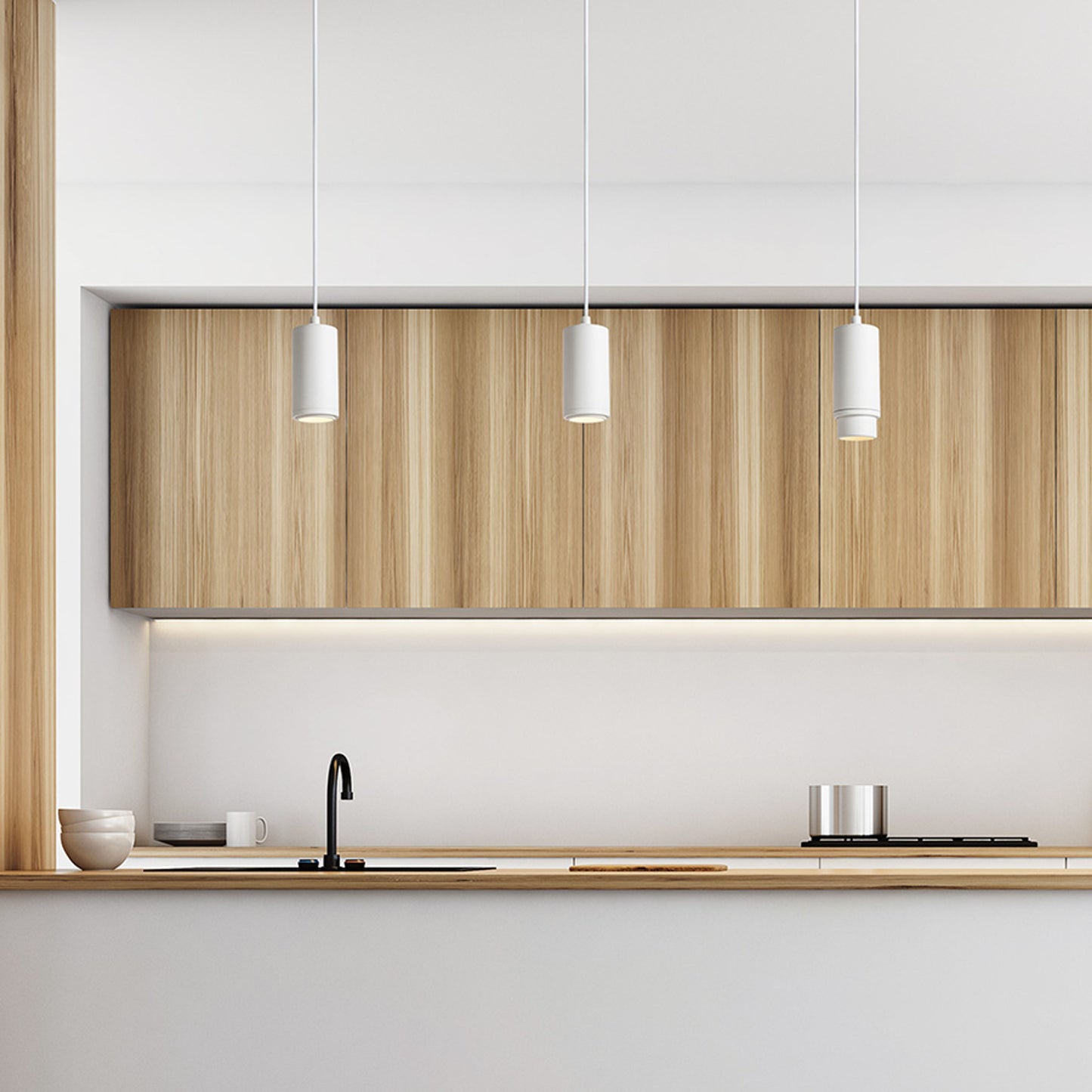 RENDL pendant lamp OPTIMUS pendant white 230V LED GU10 9W 10 50° R13777 5