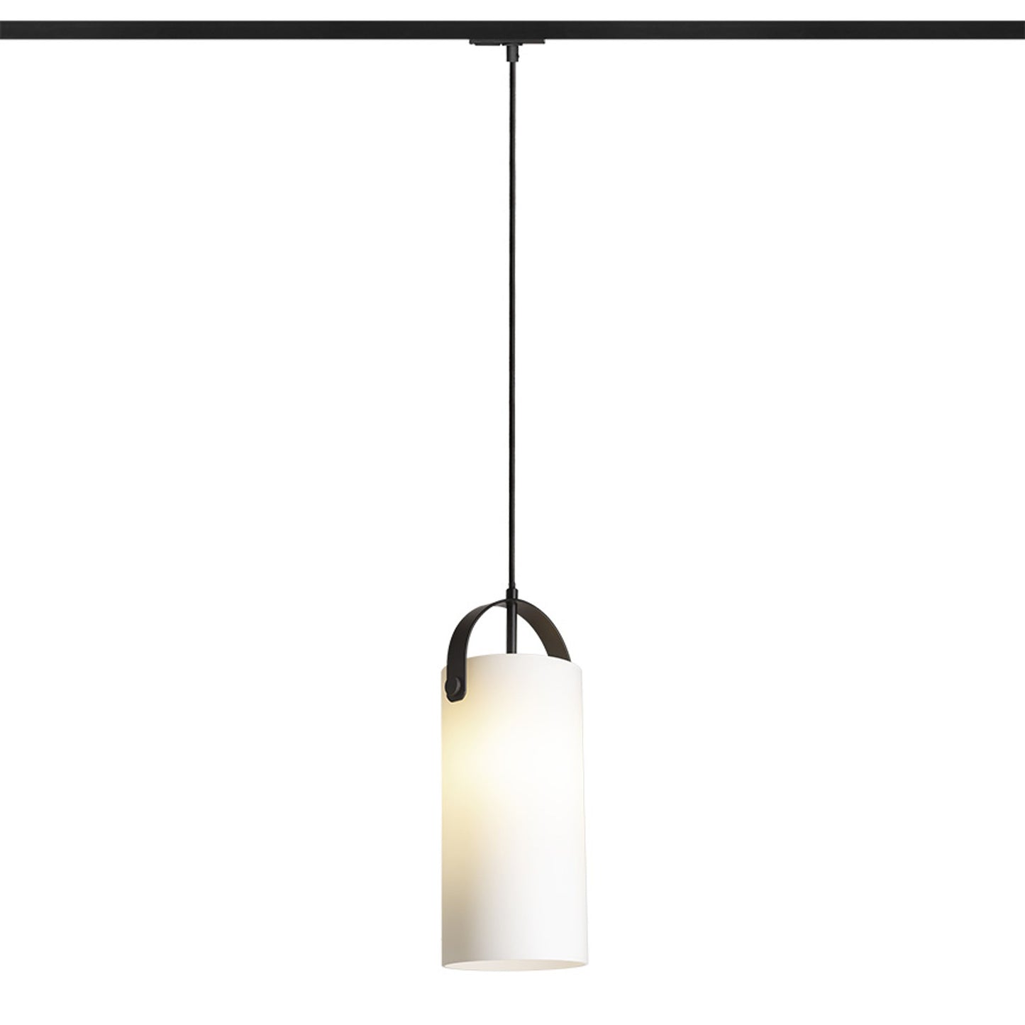 RENDL 1-circuit track system JULIETTA 31 for 1-circuit tracks opal-colored glass/black 230V LED E27 15W R13861 2