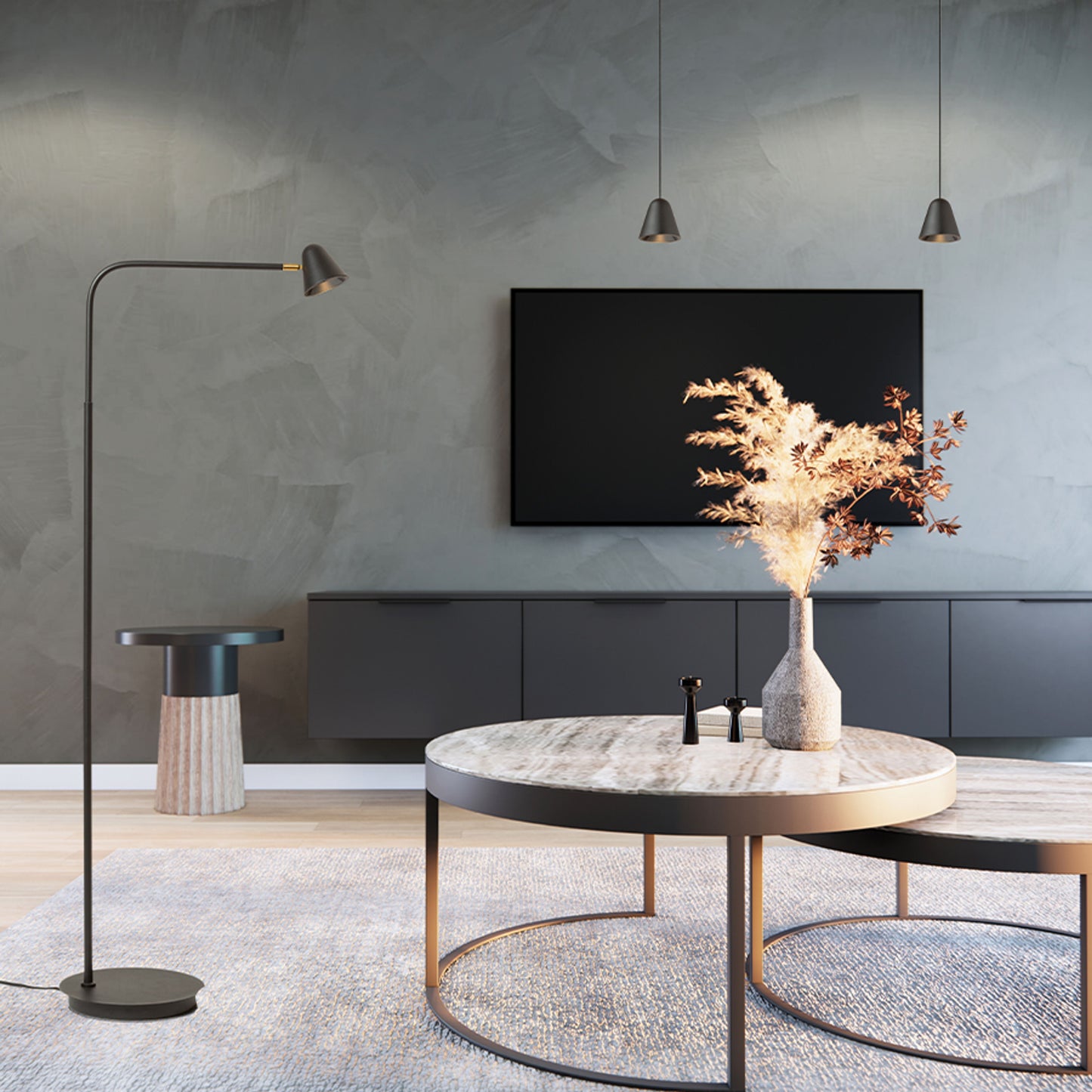 RENDL pendant lamp STIG pendant black 230V LED 6.8W 34° 3000K R13940 3