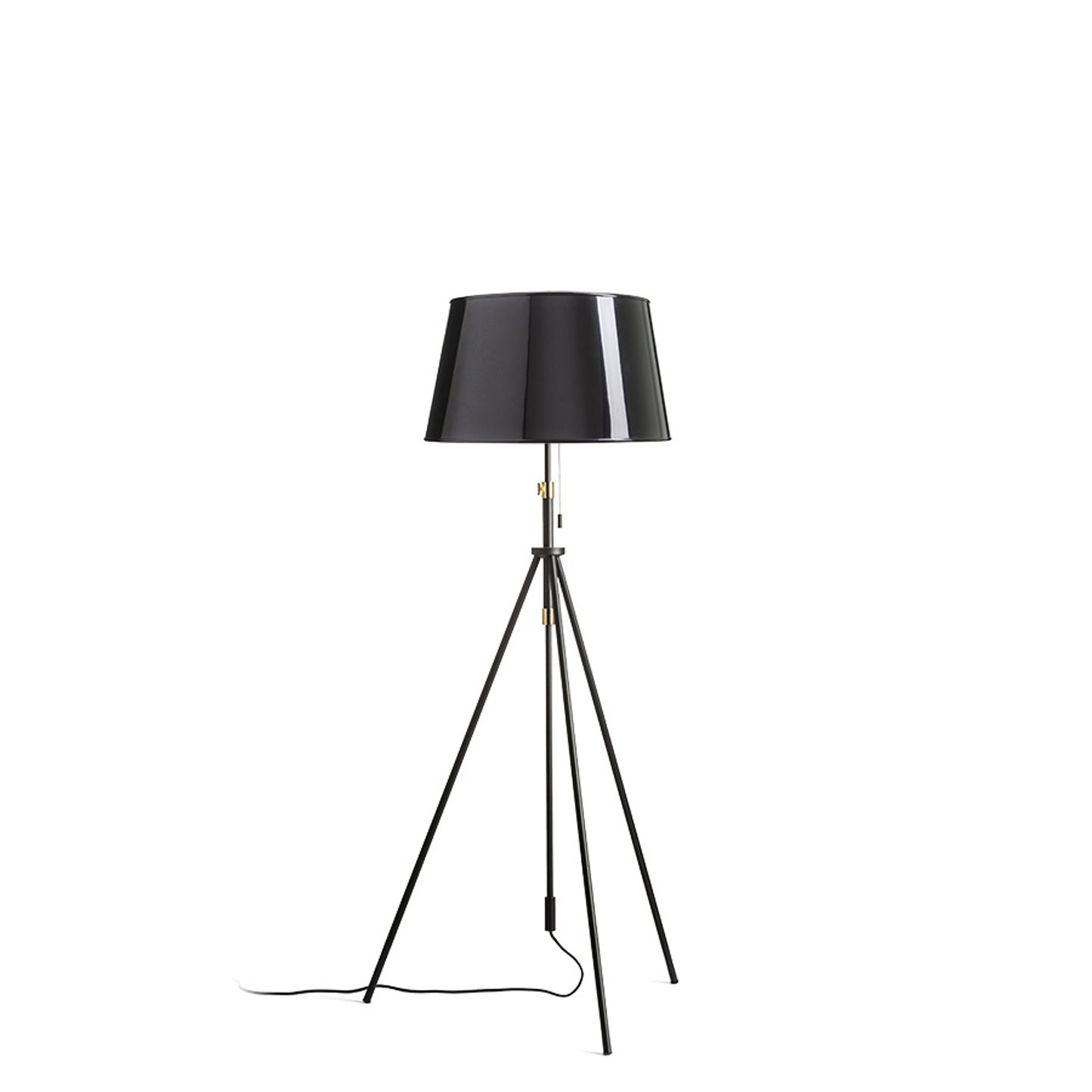 RENDL floor lamp LUTON/RIDICK floor shiny black golden foil/black/metal 230V LED E27 15W R14066 2