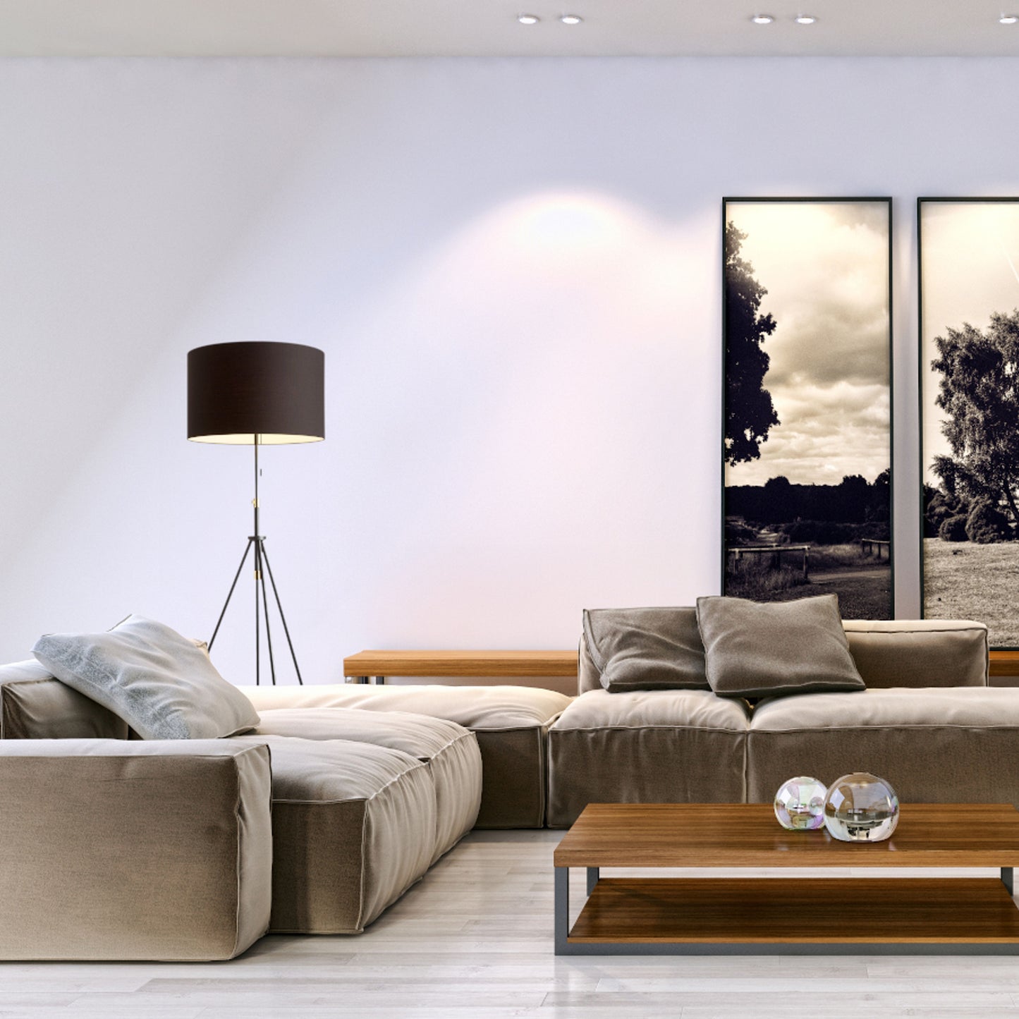 RENDL floor lamp LUTON/RON 55 floor Polycotton black/black/metal 230V LED E27 15W R14068 2