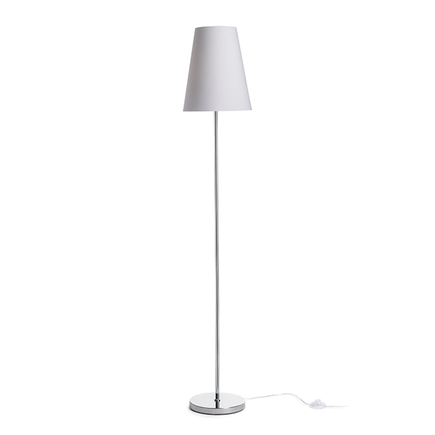 RENDL floor lamp NYC/CONNY 25 floor Polycotton white/chrome 230V LED E27 15W R14074 1