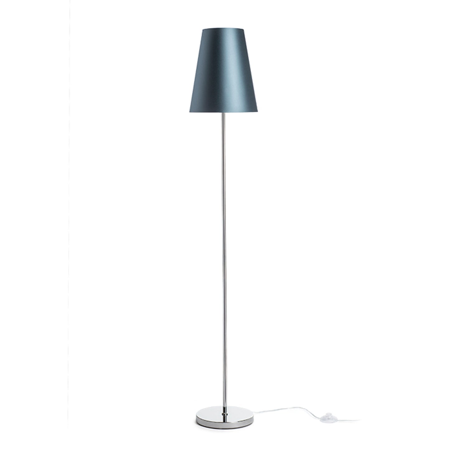 RENDL floor lamp NYC/CONNY 25 floor Monaco petrol blue/silver PVC/chrome 230V LED E27 15W R14075 1