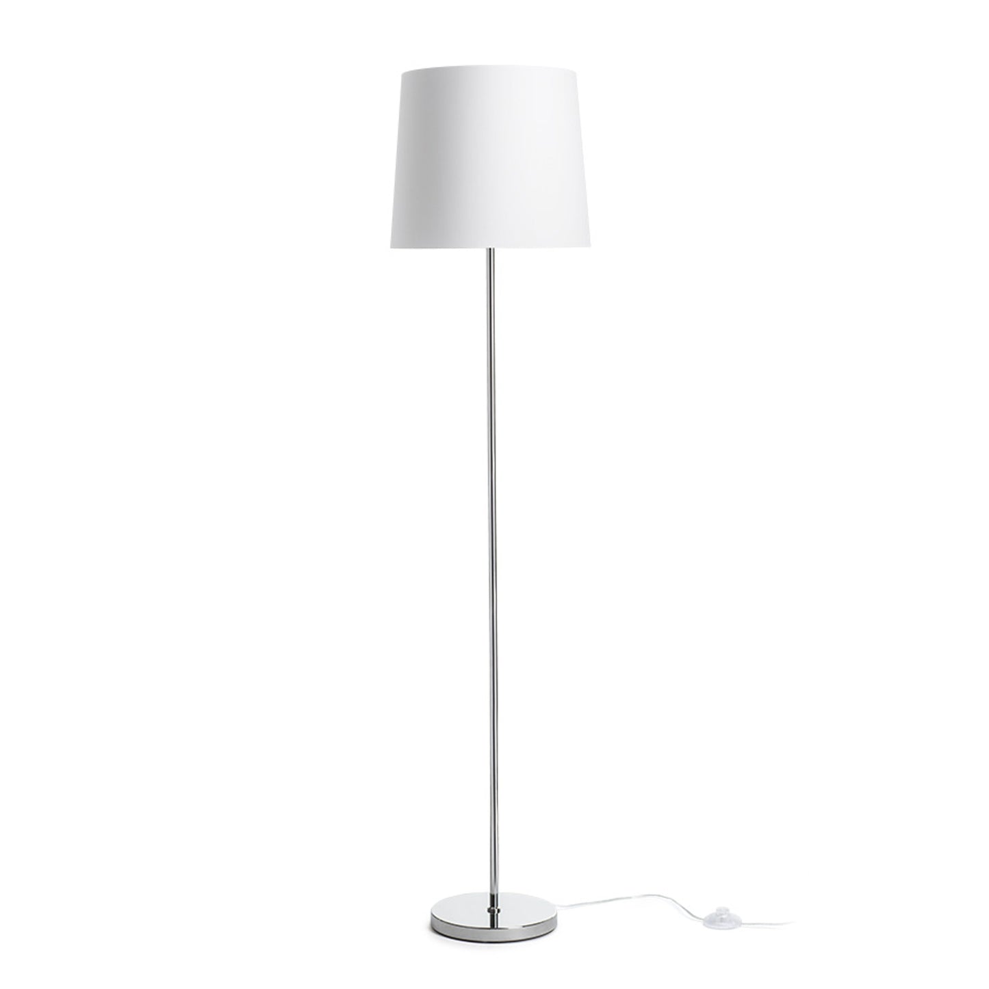RENDL floor lamp NYC/CONNY 35 floor Polycotton white/chrome 230V LED E27 15W R14076 1