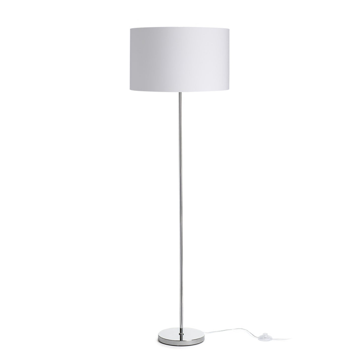 RENDL floor lamp NYC/RON 40/25 floor Polycotton white/chrome 230V LED E27 15W R14079 1