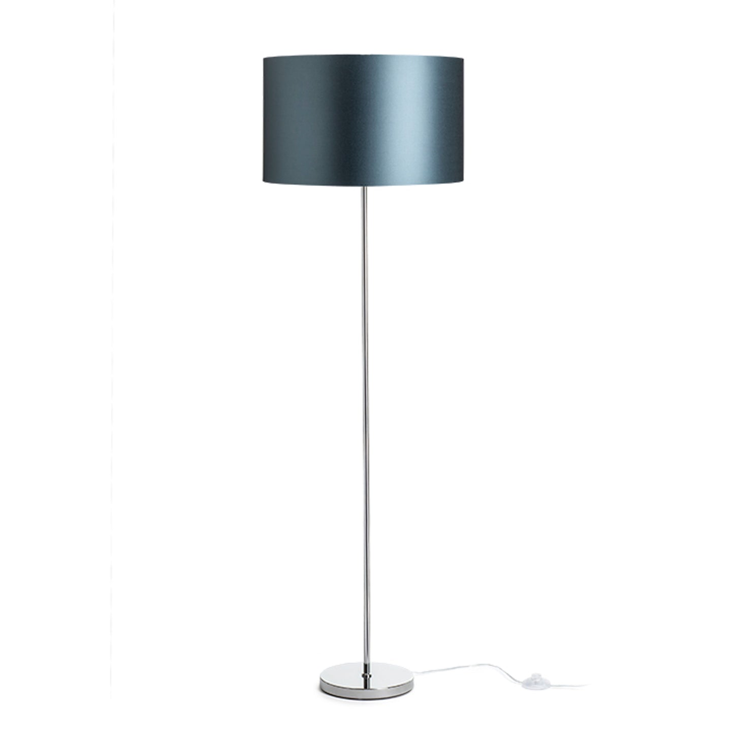 RENDL floor lamp NYC/RON 40/25 floor Monaco petrol blue/silver PVC/chrome 230V LED E27 15W R14083 1