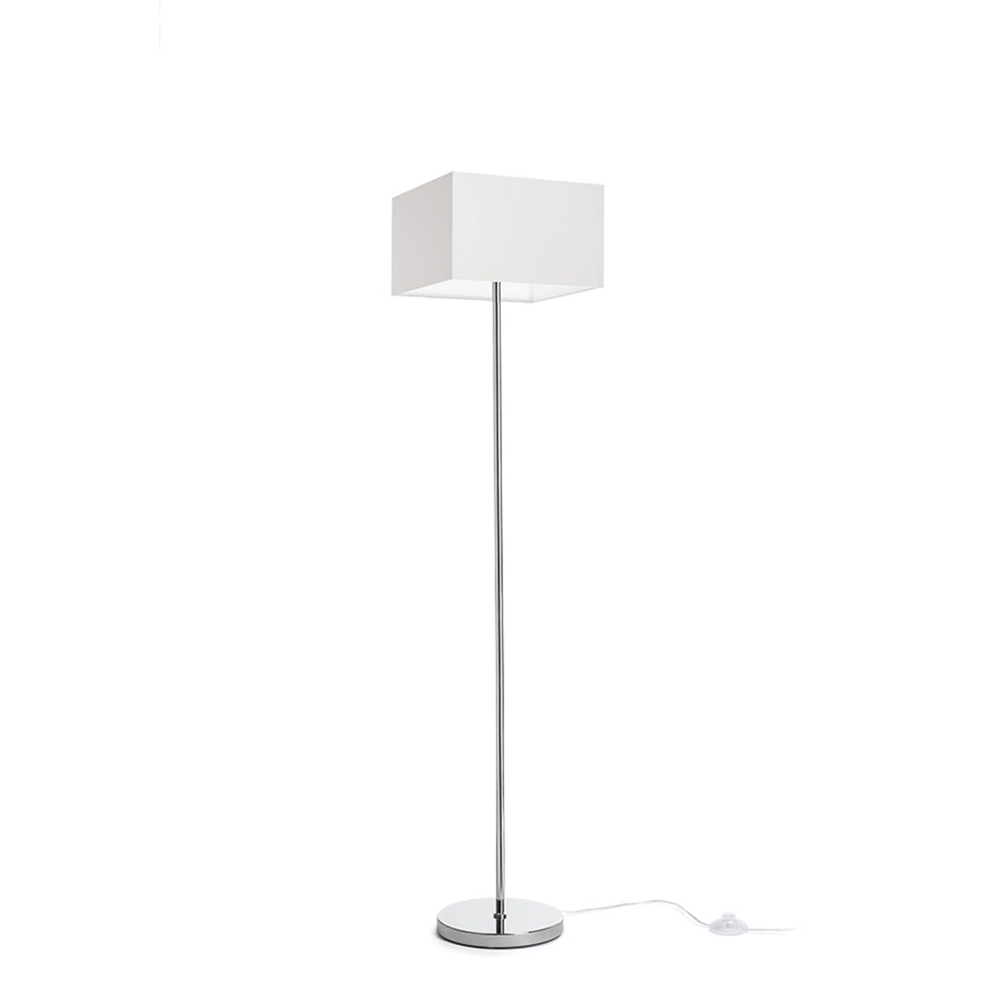 RENDL floor lamp NYC/TEMPO 30/19 floor Polycotton white/chrome 230V LED E27 15W R14085 1