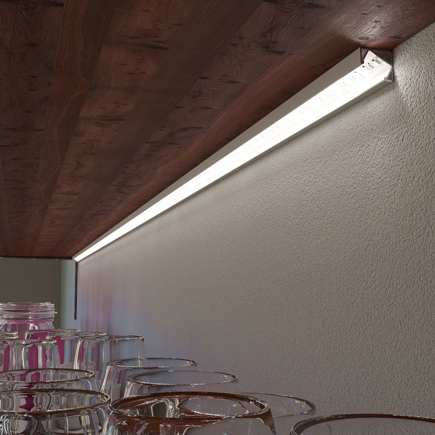 RENDL LED-strip LED PROFILE I 30/60 surface mounted 1m anodized aluminum/matte acrylic R14092 4