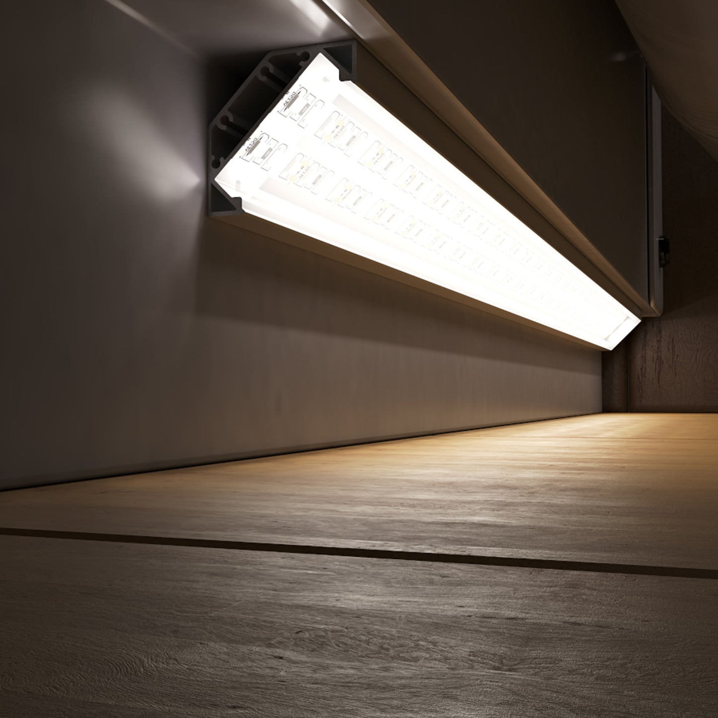 RENDL LED-strip LED PROFILE J surface mounted 1m white matte acrylic/aluminum R14093 2