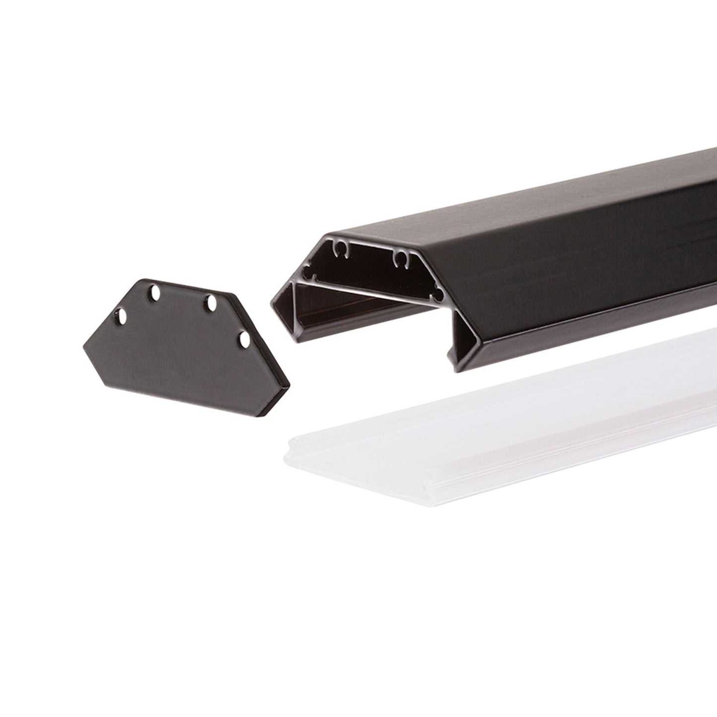 RENDL LED-strip LED PROFILE J surface mounted 1m black matte acrylic/aluminum R14094 2
