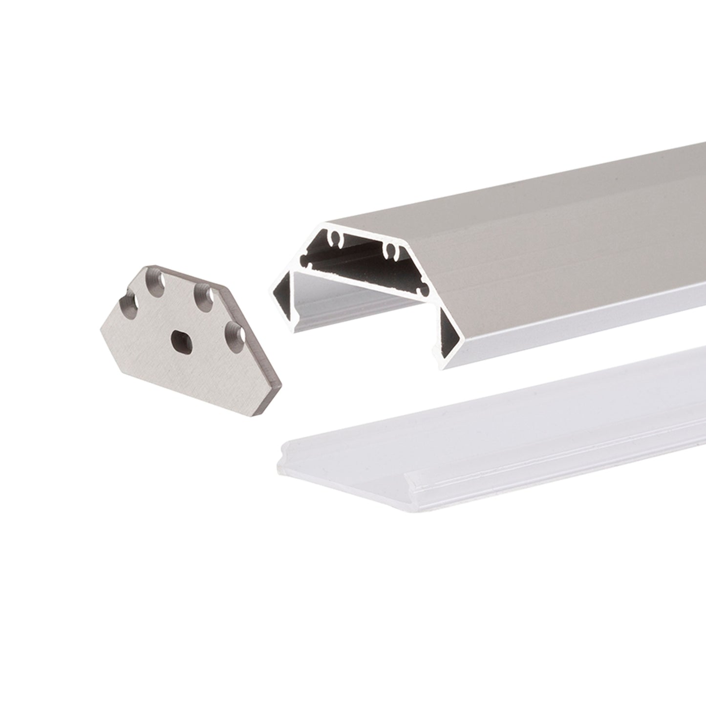 RENDL LED-strip LED PROFILE J surface mounted 1m anodized aluminum/matte acrylic R14095 2