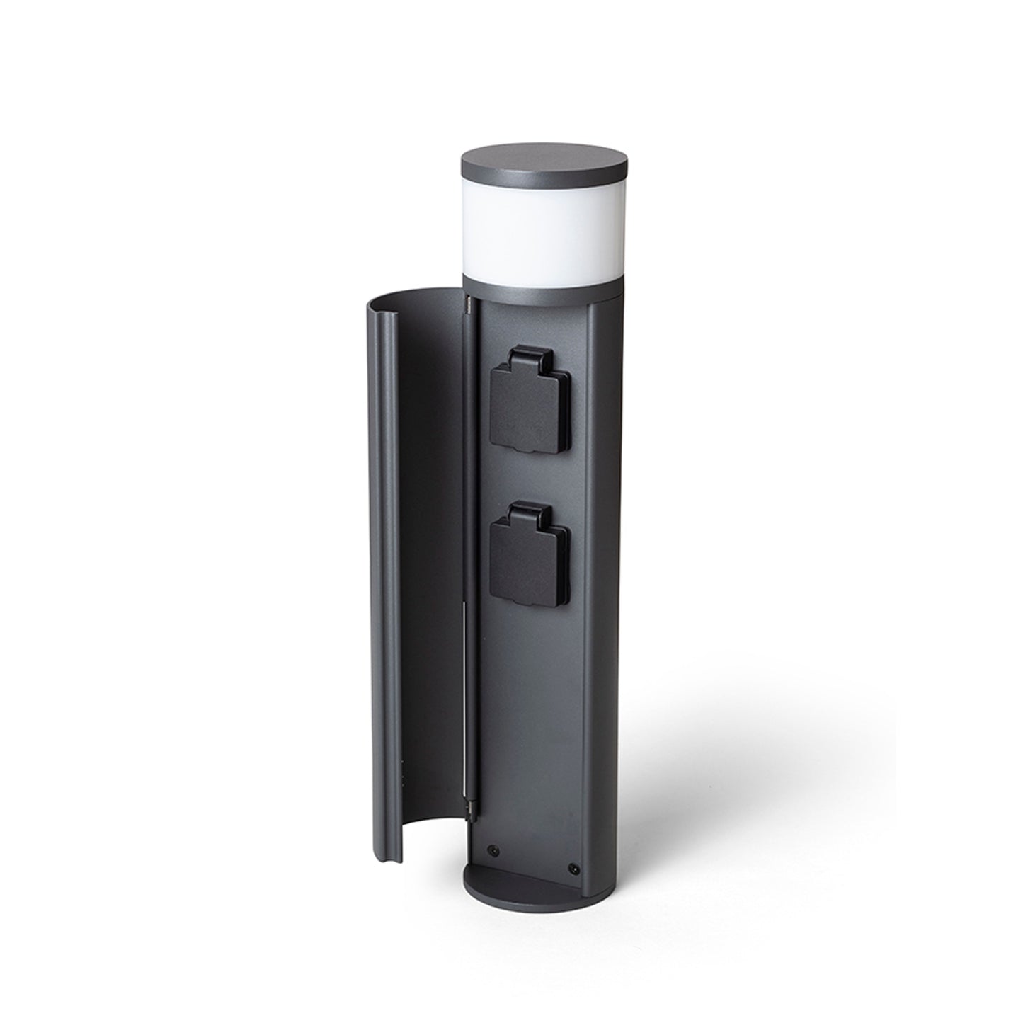 RENDL outdoor lamp JEAN 50 bollard with power sockets anthracite grey 230V LED G9 5W IP54 R14173 1
