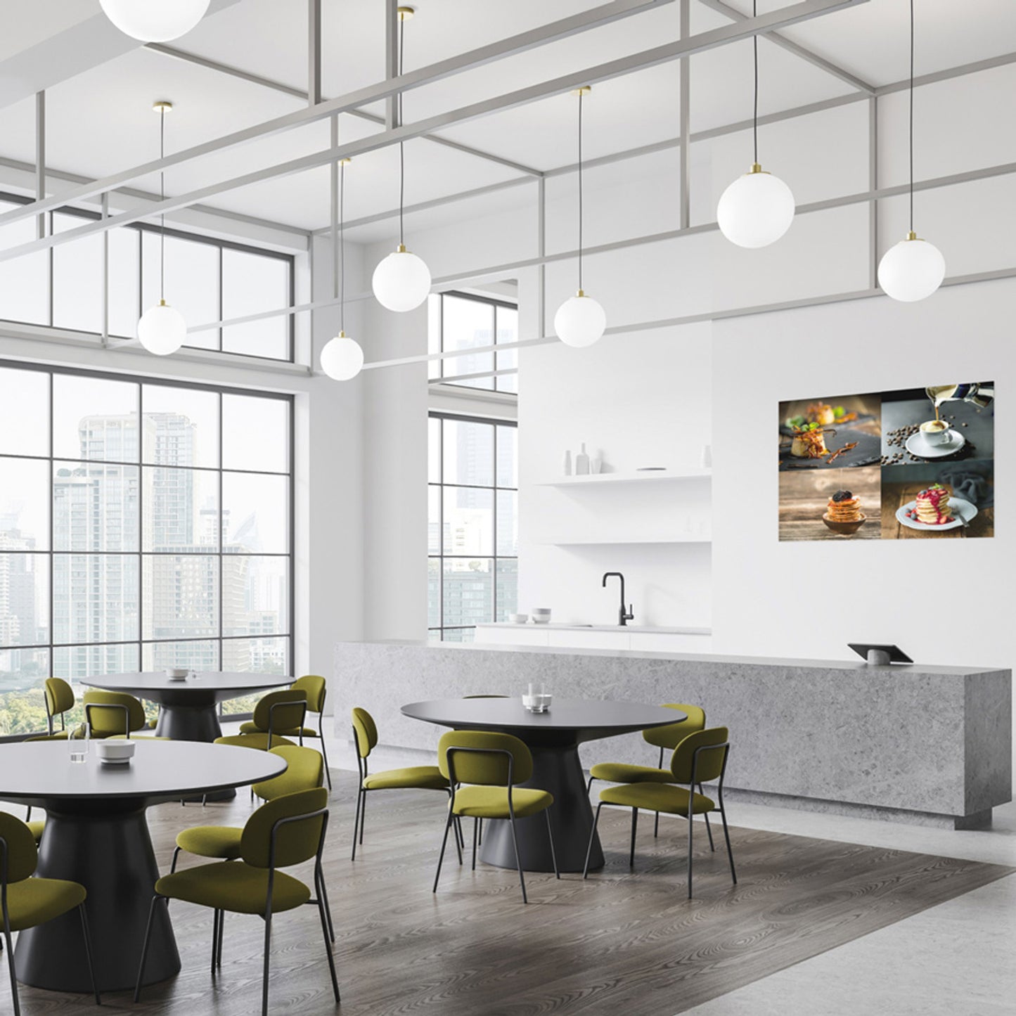 RENDL pendant lamp BOULDER 30 pendant opal-colored glass/brushed brass 230V LED E27 15W R14394 2