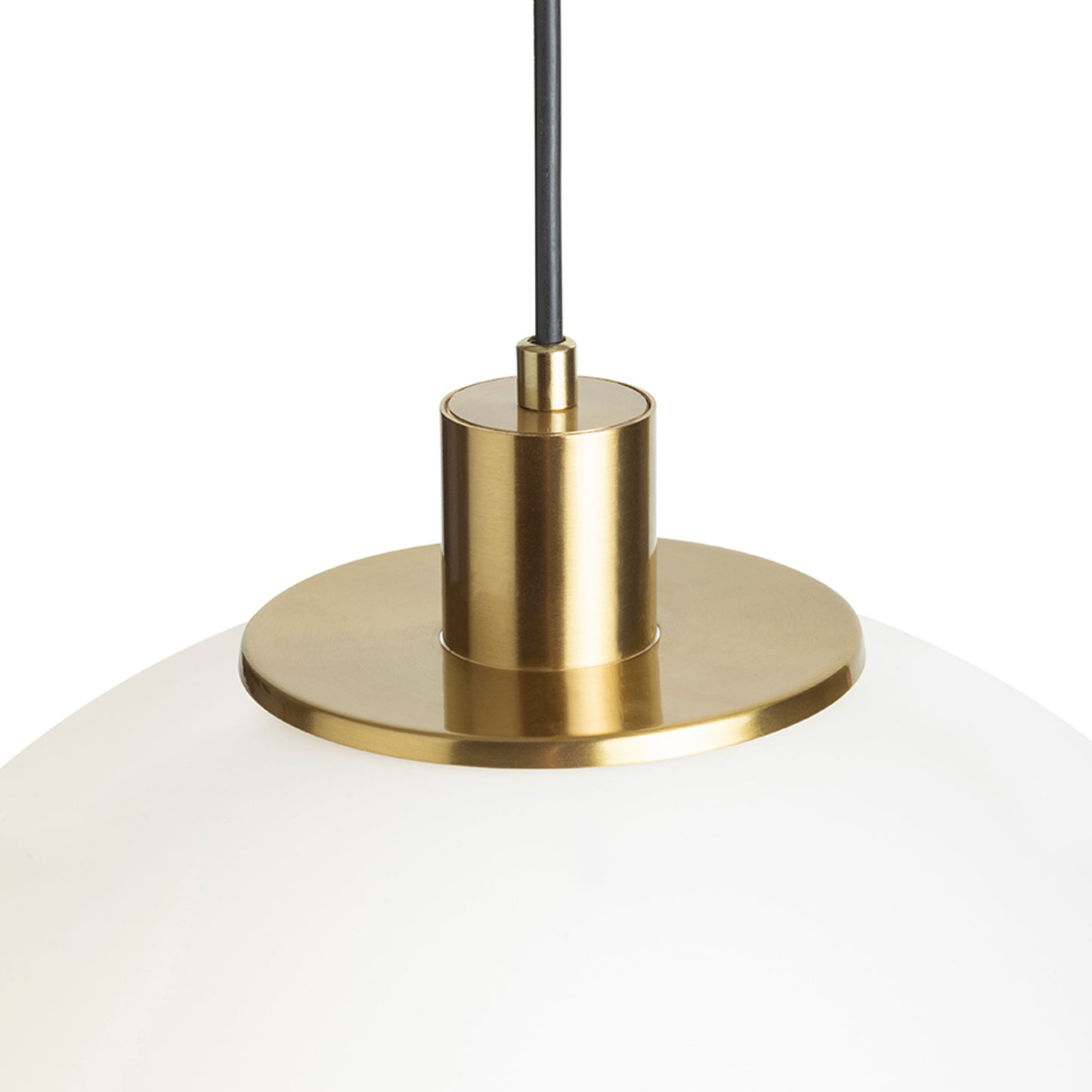 RENDL pendant lamp BOULDER 30 pendant opal-colored glass/brushed brass 230V LED E27 15W R14394 4