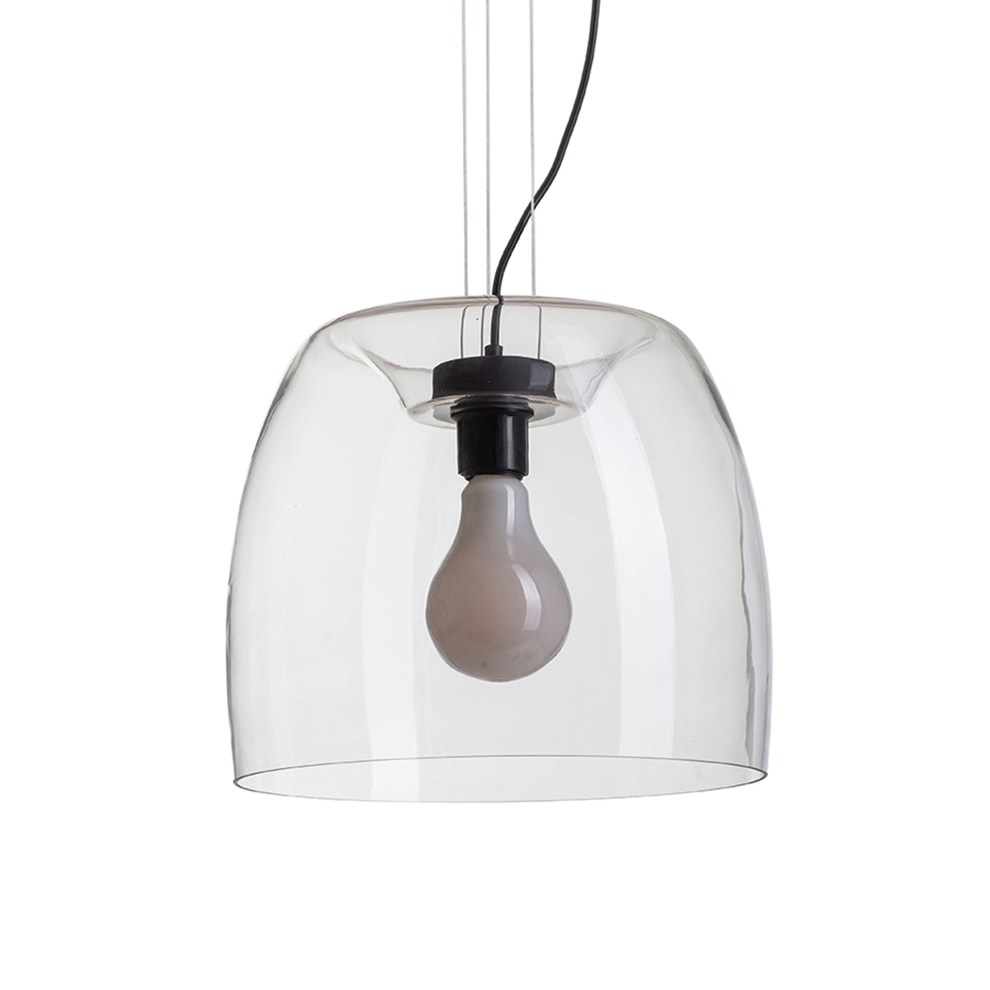 RENDL pendant lamp ORLANDO 35 pendant clear glass/black 230V LED E27 24W R14395 4