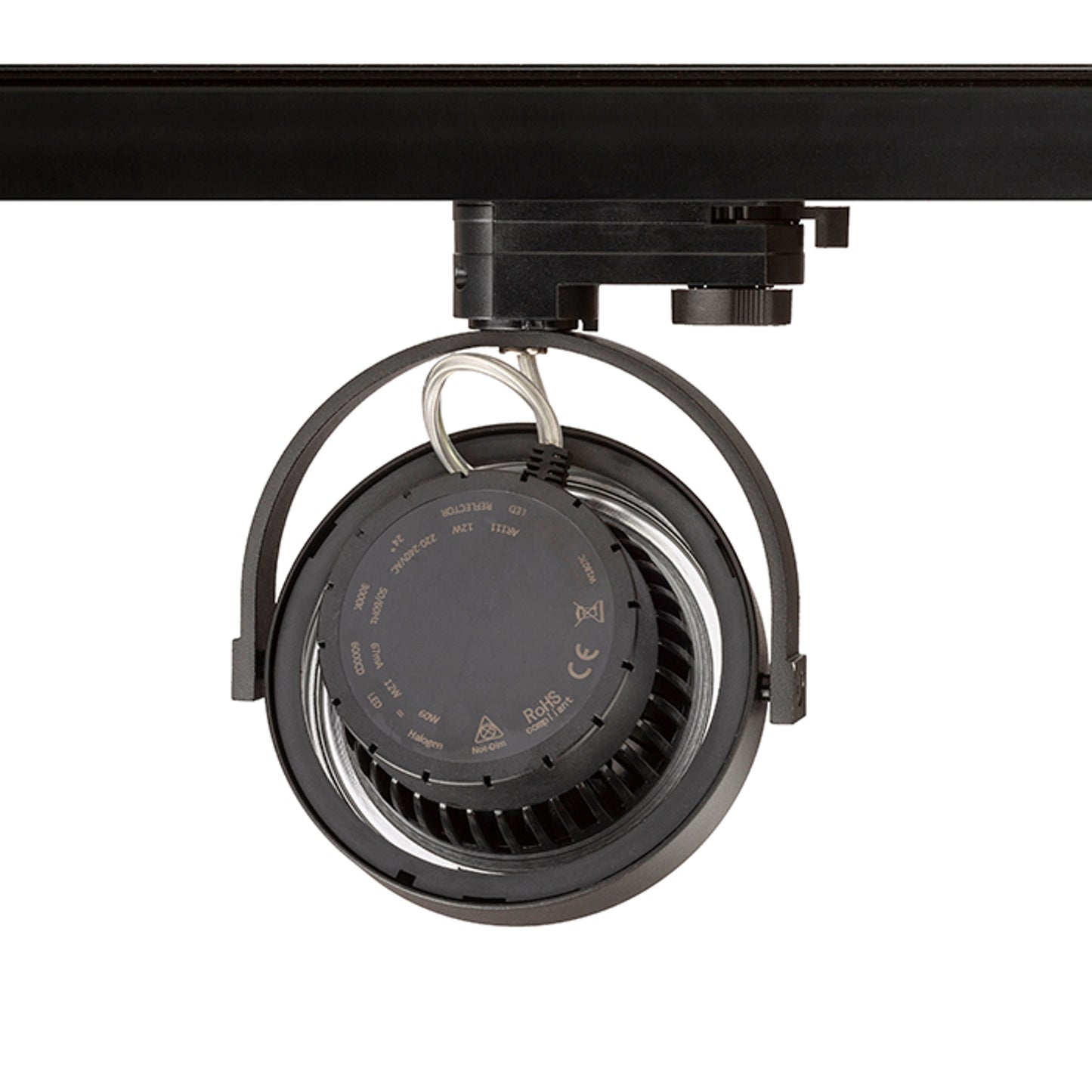 RENDL 3-circuit track system KELLY LED for 3-circuit tracks black 230V LED 12W 24° 3000K R14547 2
