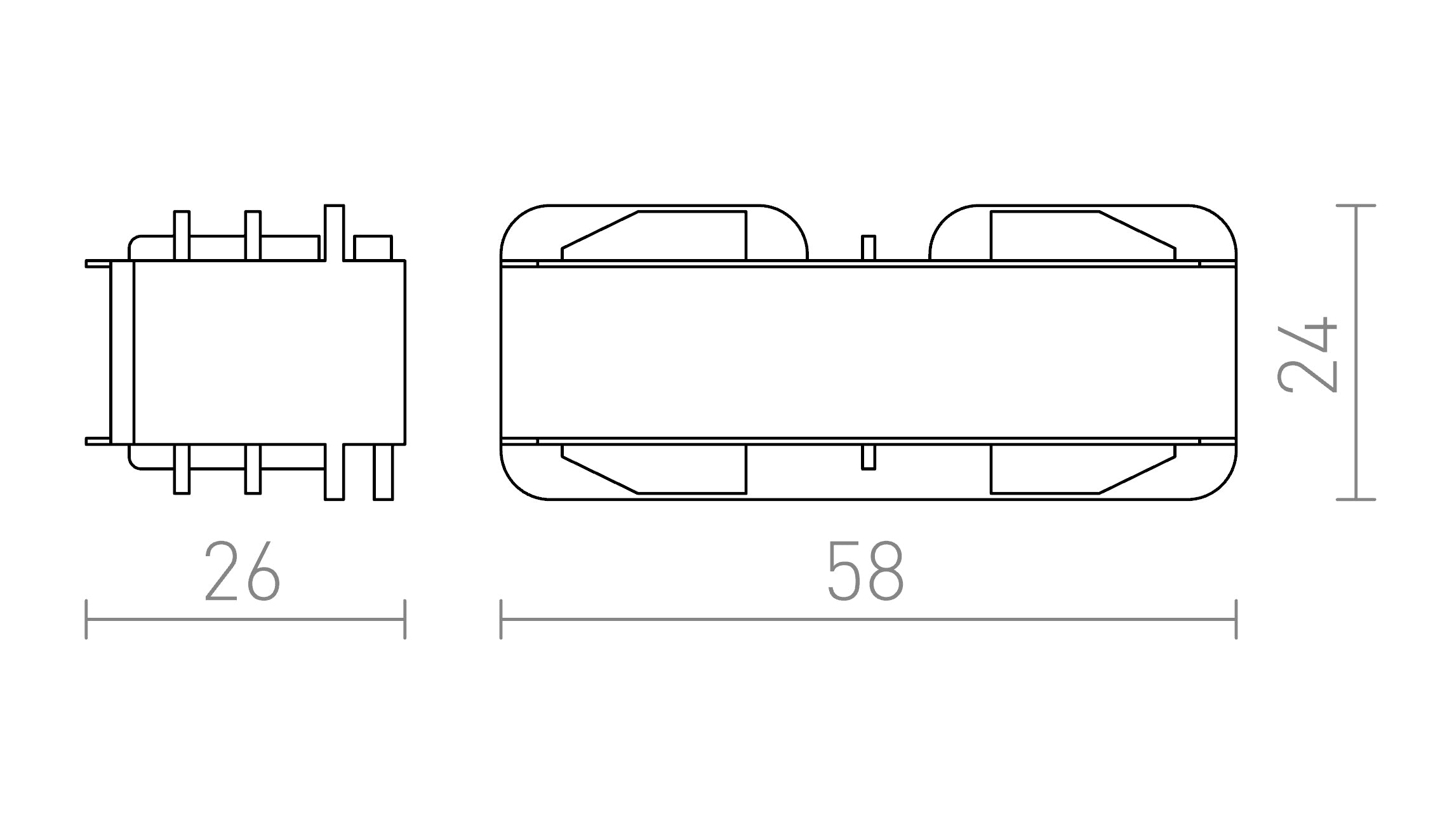 łĄCZNIK WZDŁUŻNY EUTRAC - Product sketch